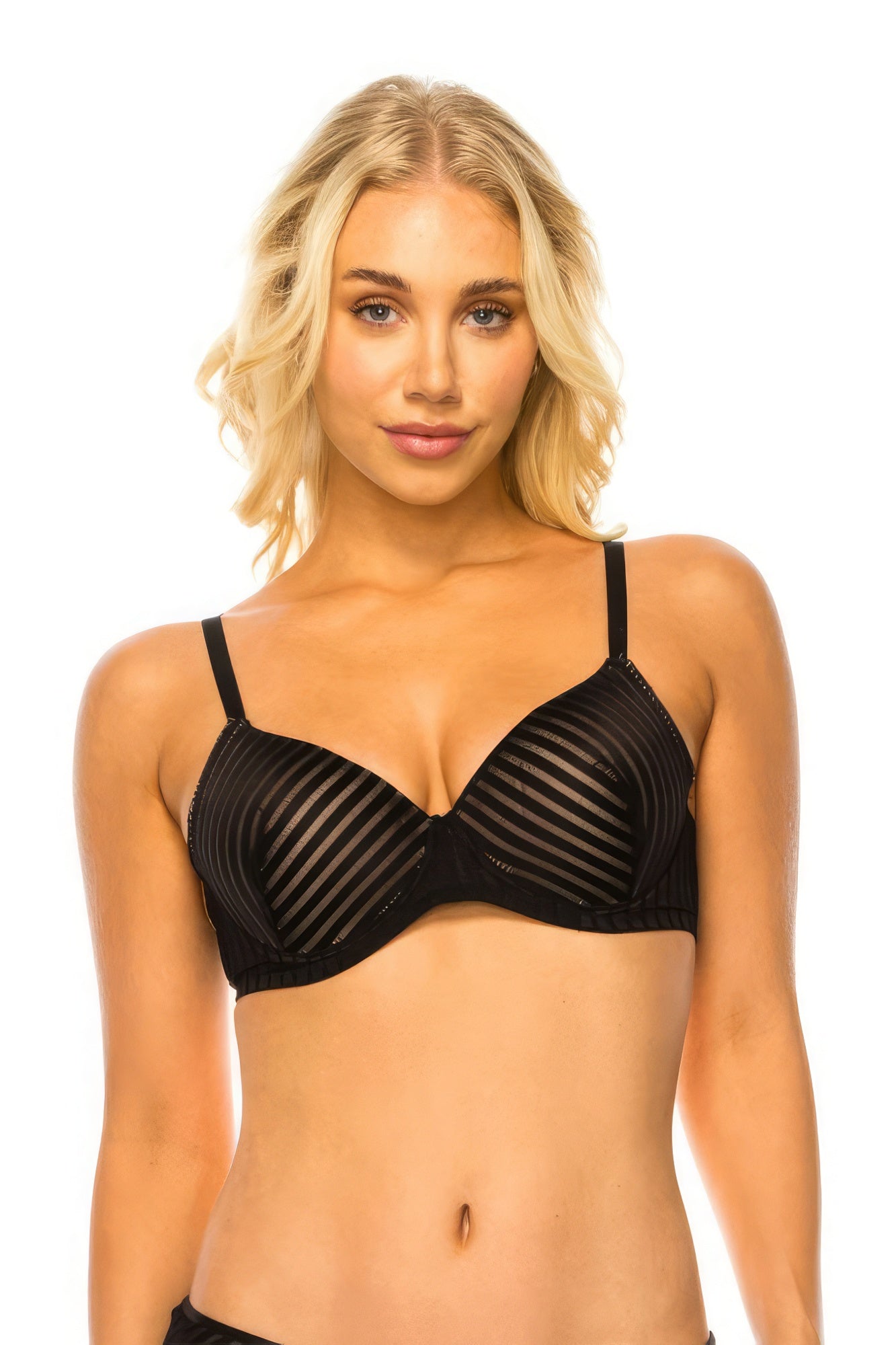 Stripe Lace Bra - ThingsWeUseAndLove 