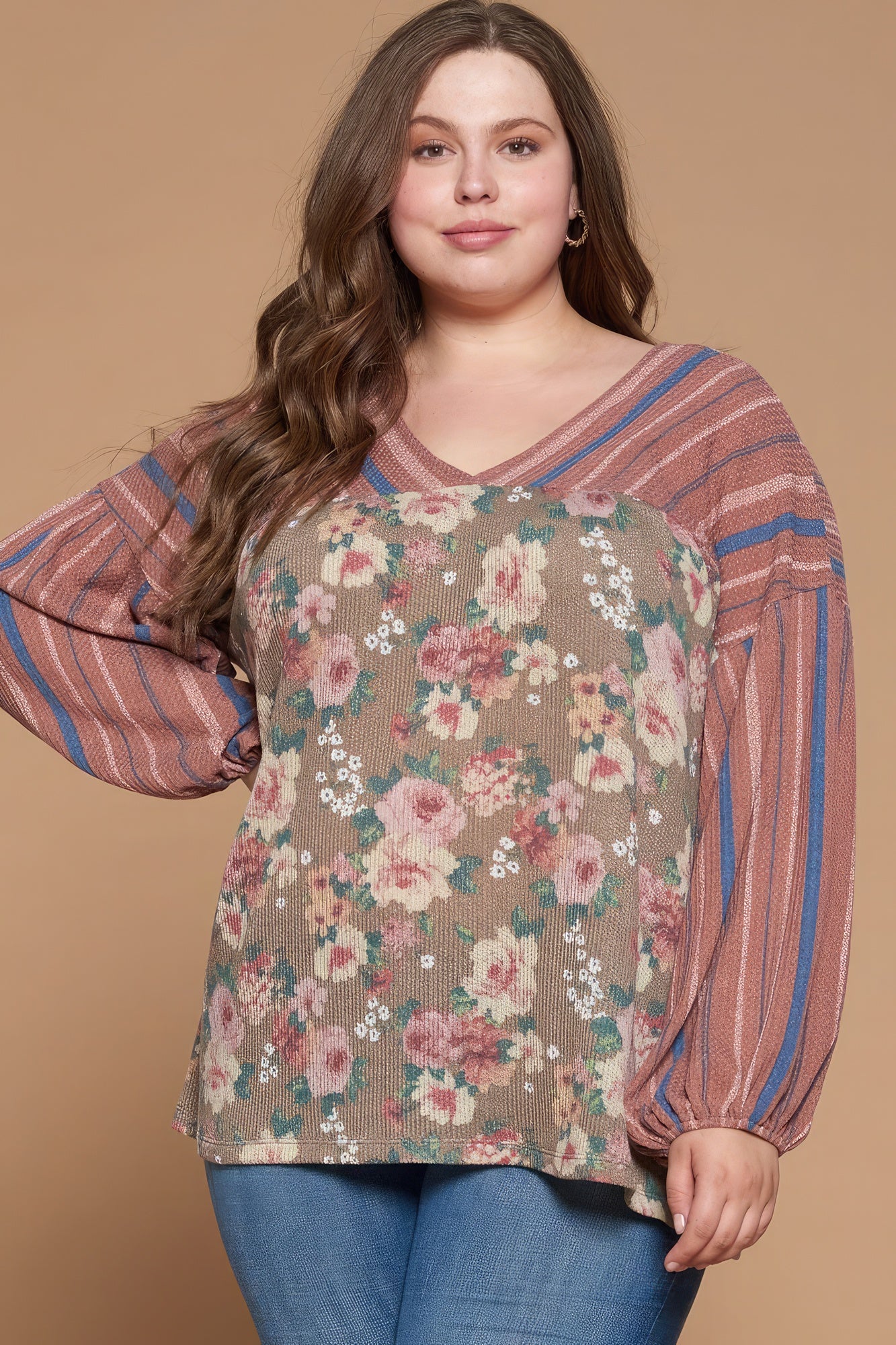 Floral Printed Knit Top - ThingsWeUseAndLove 