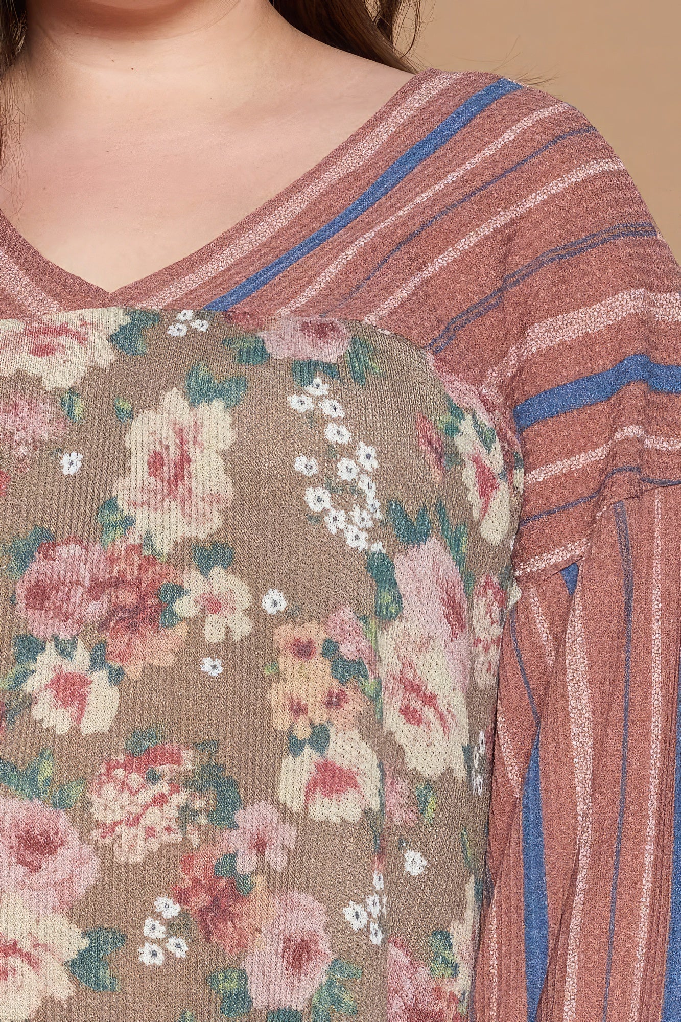 Floral Printed Knit Top - ThingsWeUseAndLove 