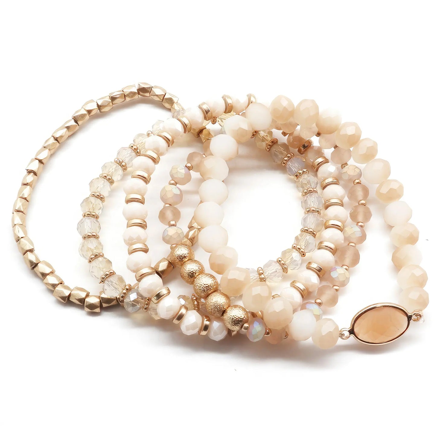 Multi Bead Stretch Bracelet Set - ThingsWeUseAndLove 