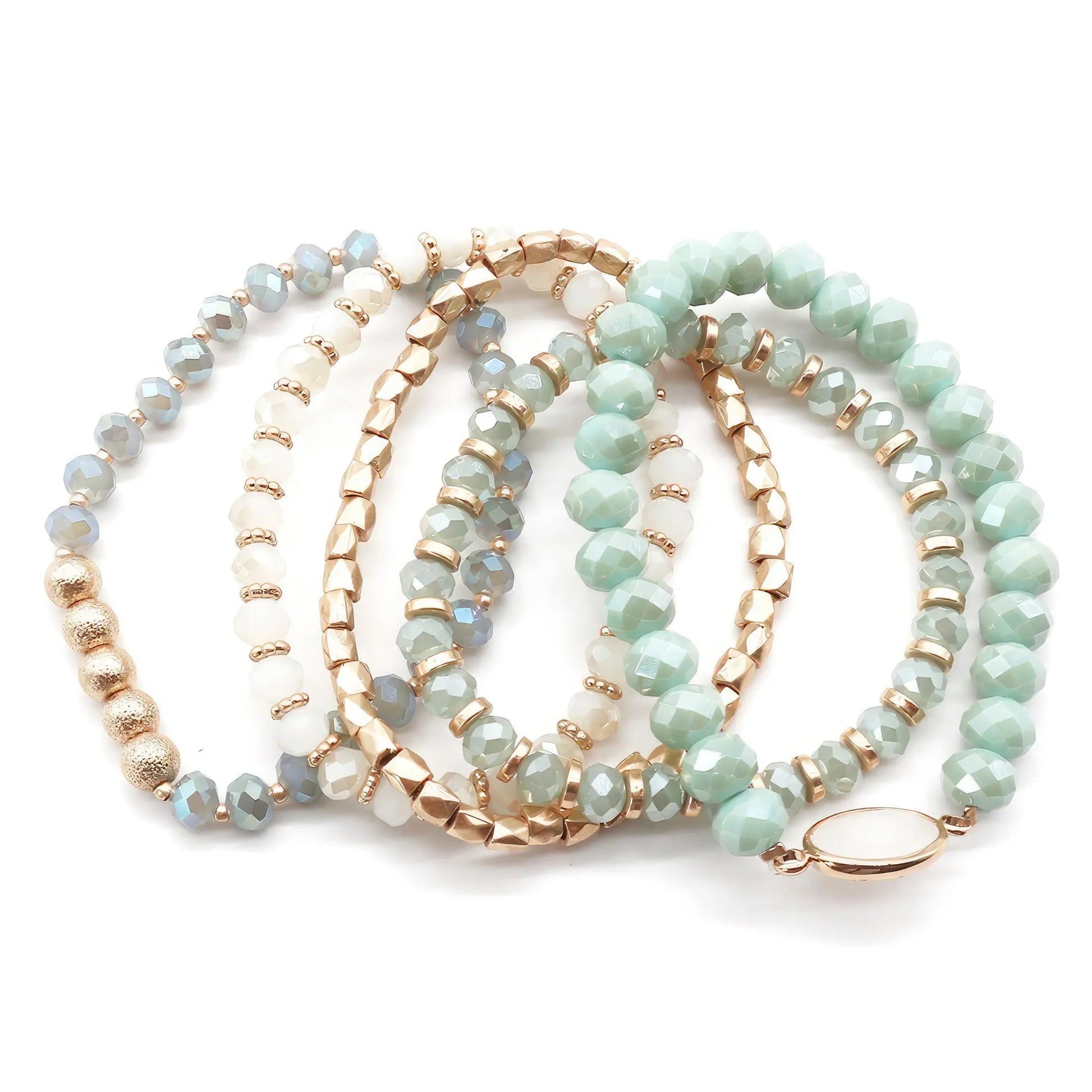 Multi Bead Stretch Bracelet Set - ThingsWeUseAndLove 