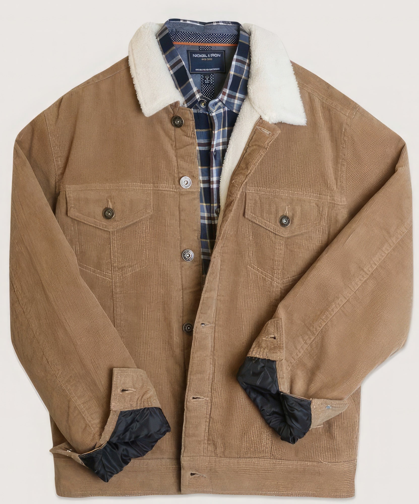 Casual Corduroy Lined Trucker Jacket - ThingsWeUseAndLove 