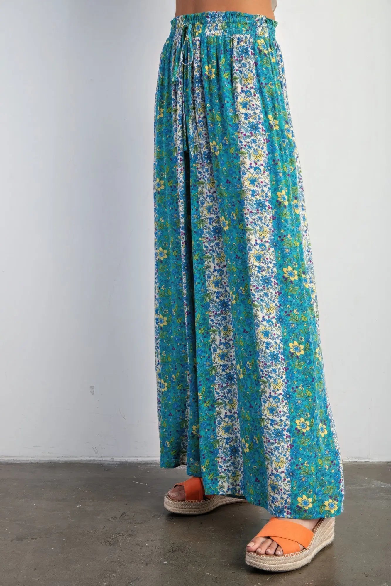 Floral Print Gauze Palazzo Pants - ThingsWeUseAndLove 