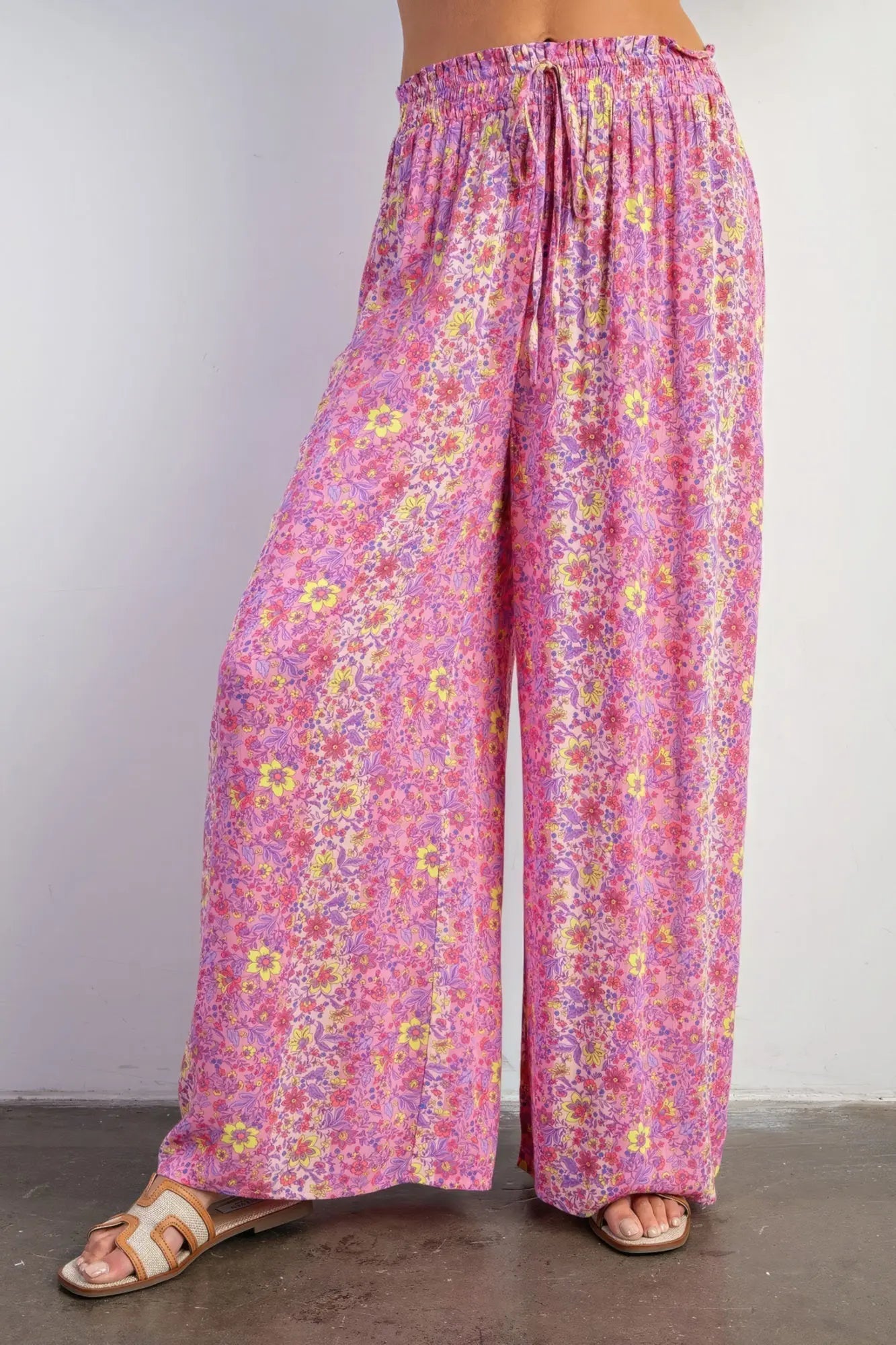 Floral Print Gauze Palazzo Pants - ThingsWeUseAndLove 