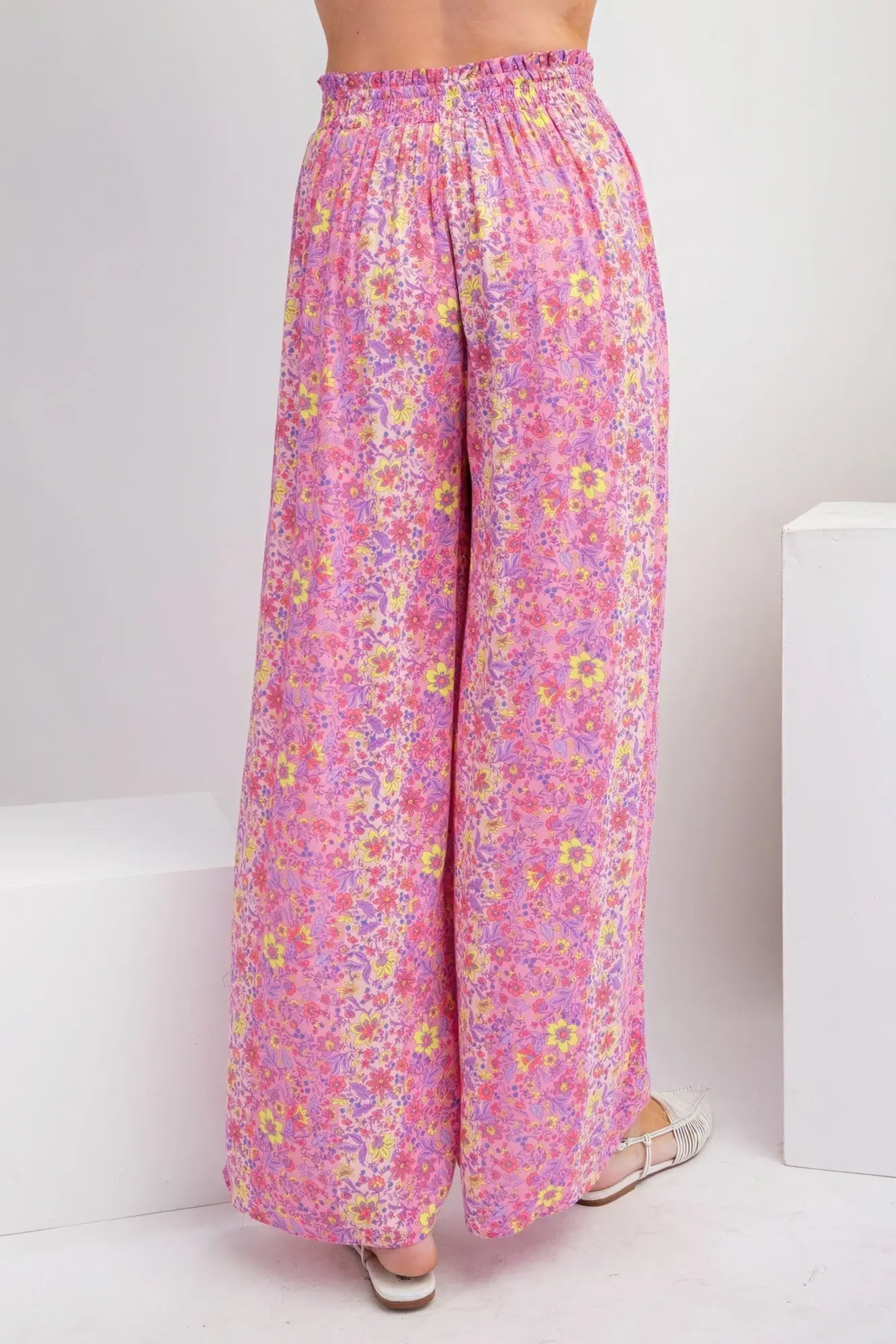 Floral Print Gauze Palazzo Pants - ThingsWeUseAndLove 