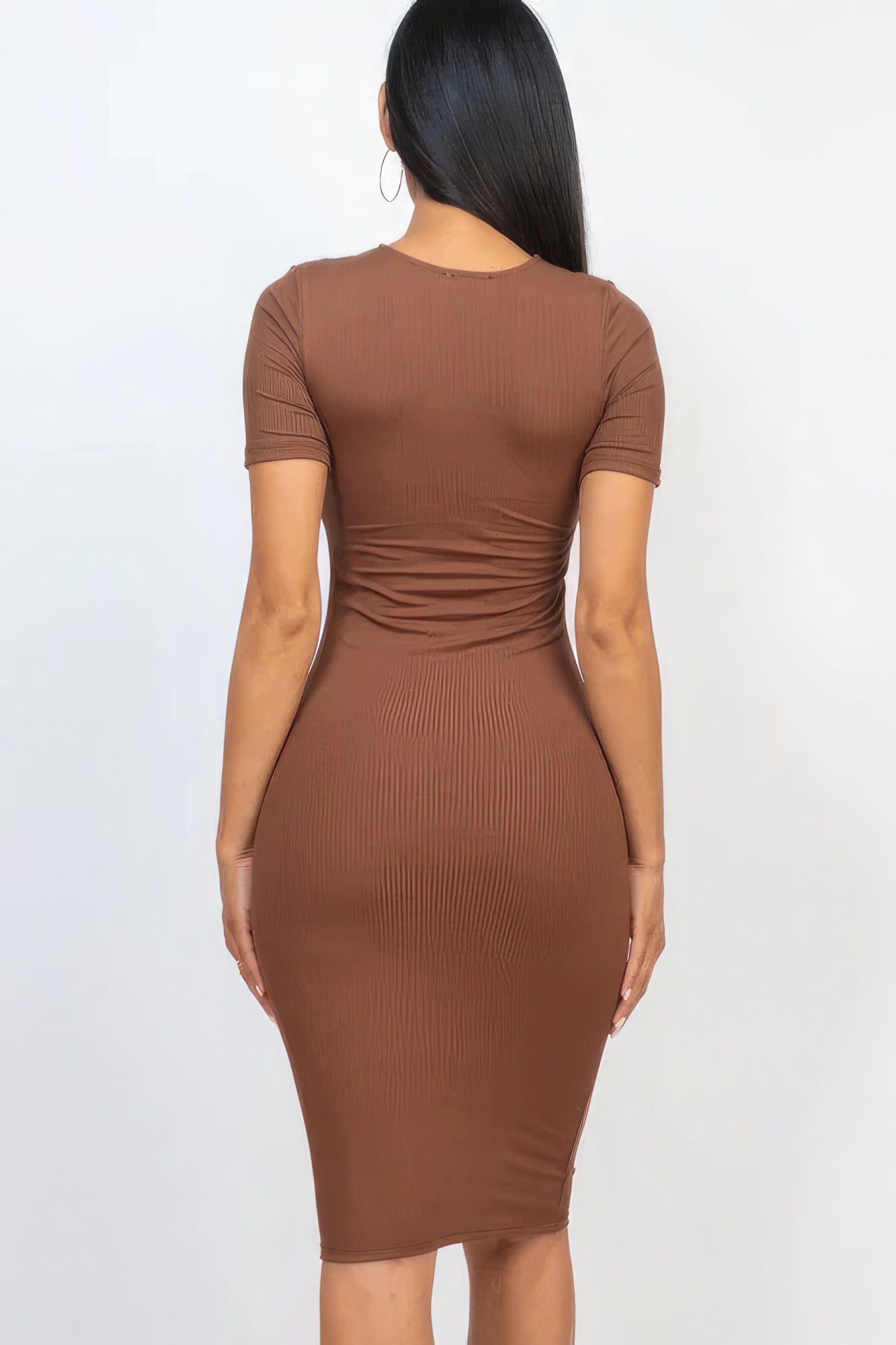 Ribbed Bodycon Midi Dress - ThingsWeUseAndLove 