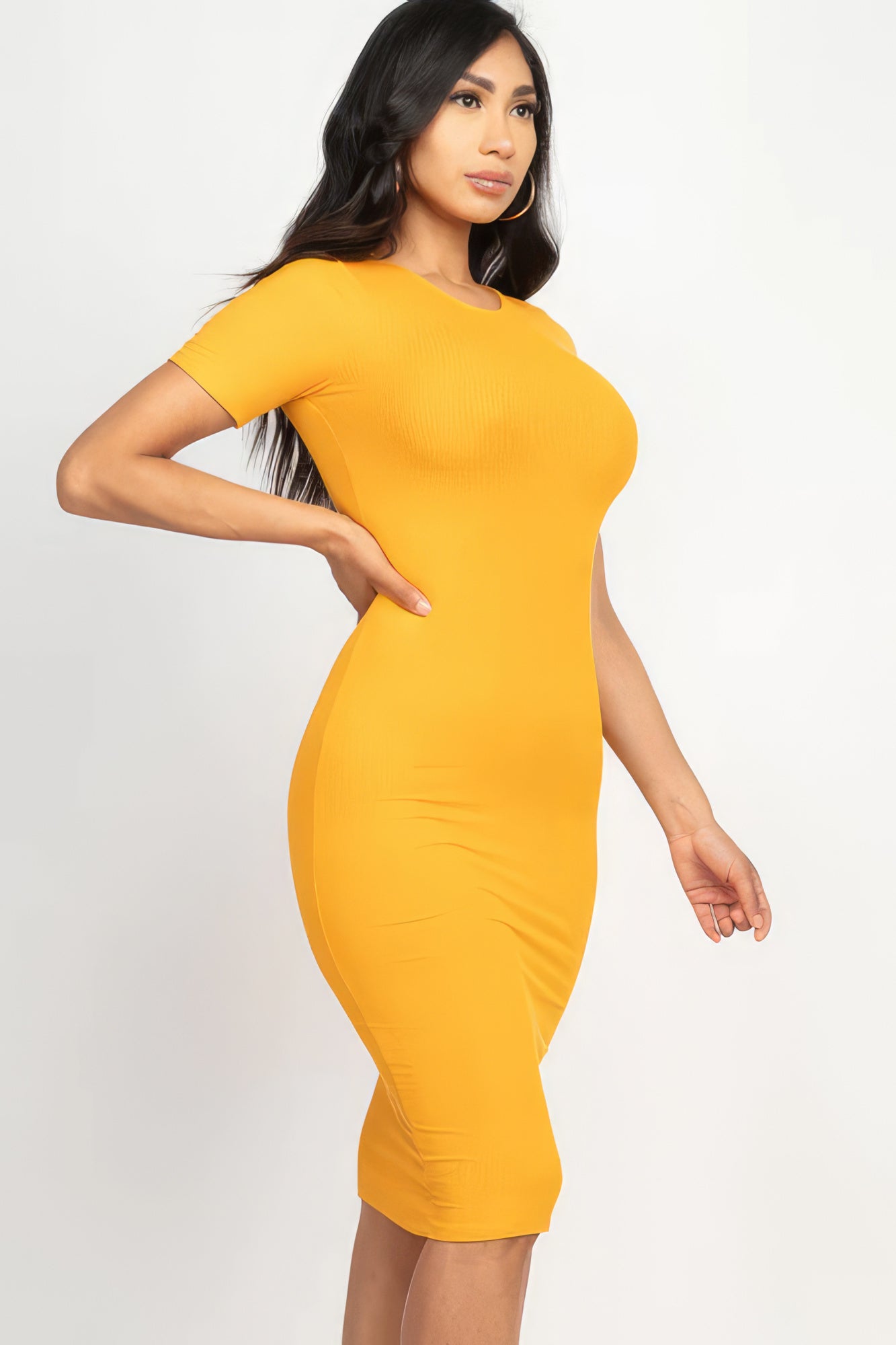 Ribbed Bodycon Midi Dress - ThingsWeUseAndLove 