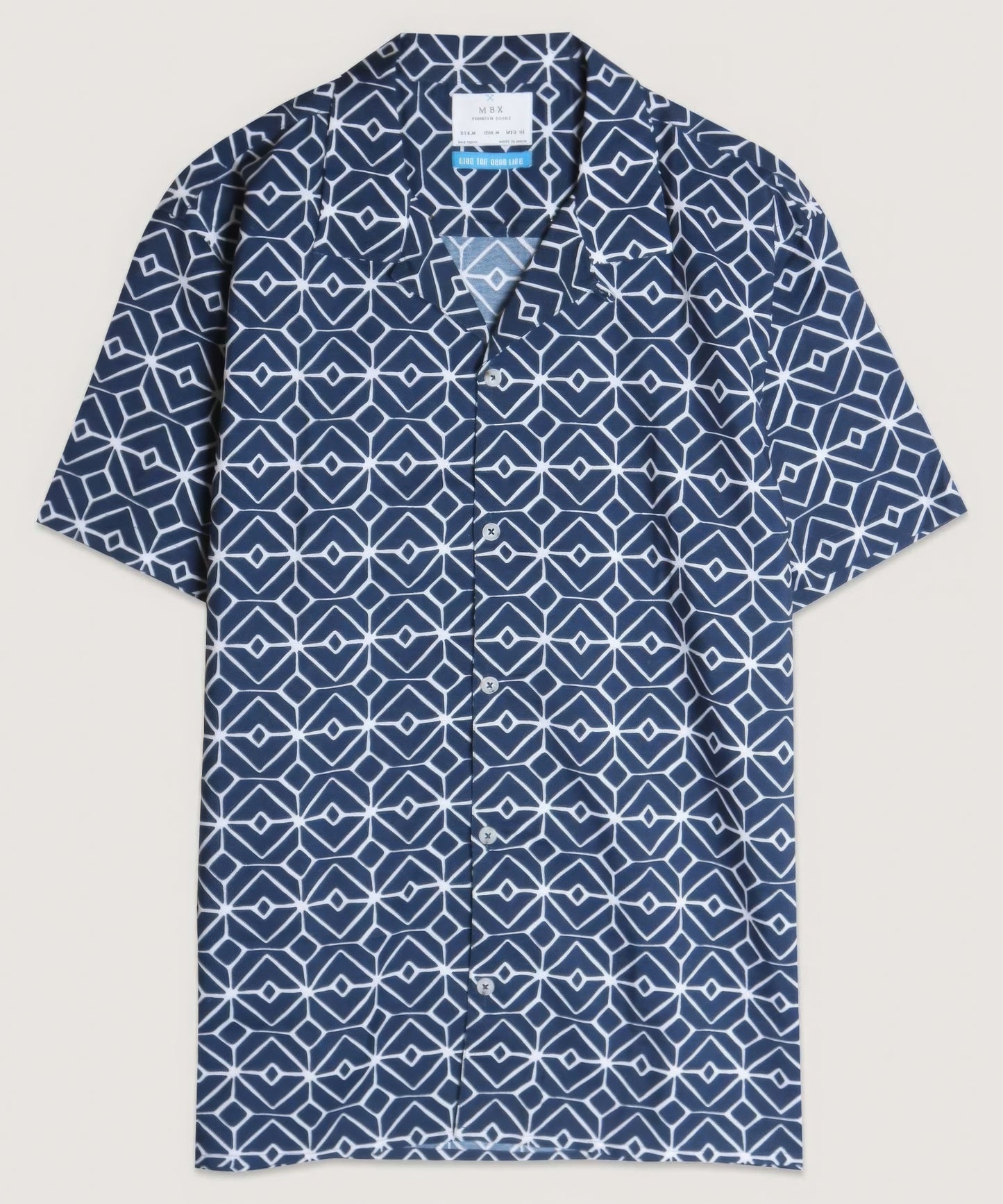 Geo Print Camp Shirt - ThingsWeUseAndLove 