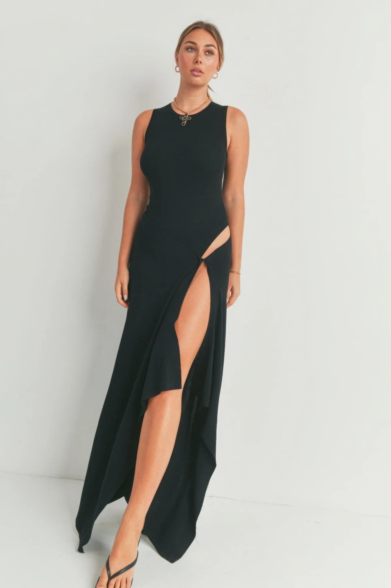 Maxi Dress With Slit - ThingsWeUseAndLove 