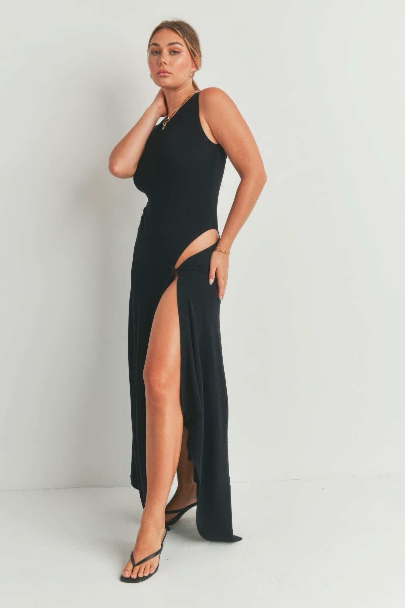 Maxi Dress With Slit - ThingsWeUseAndLove 