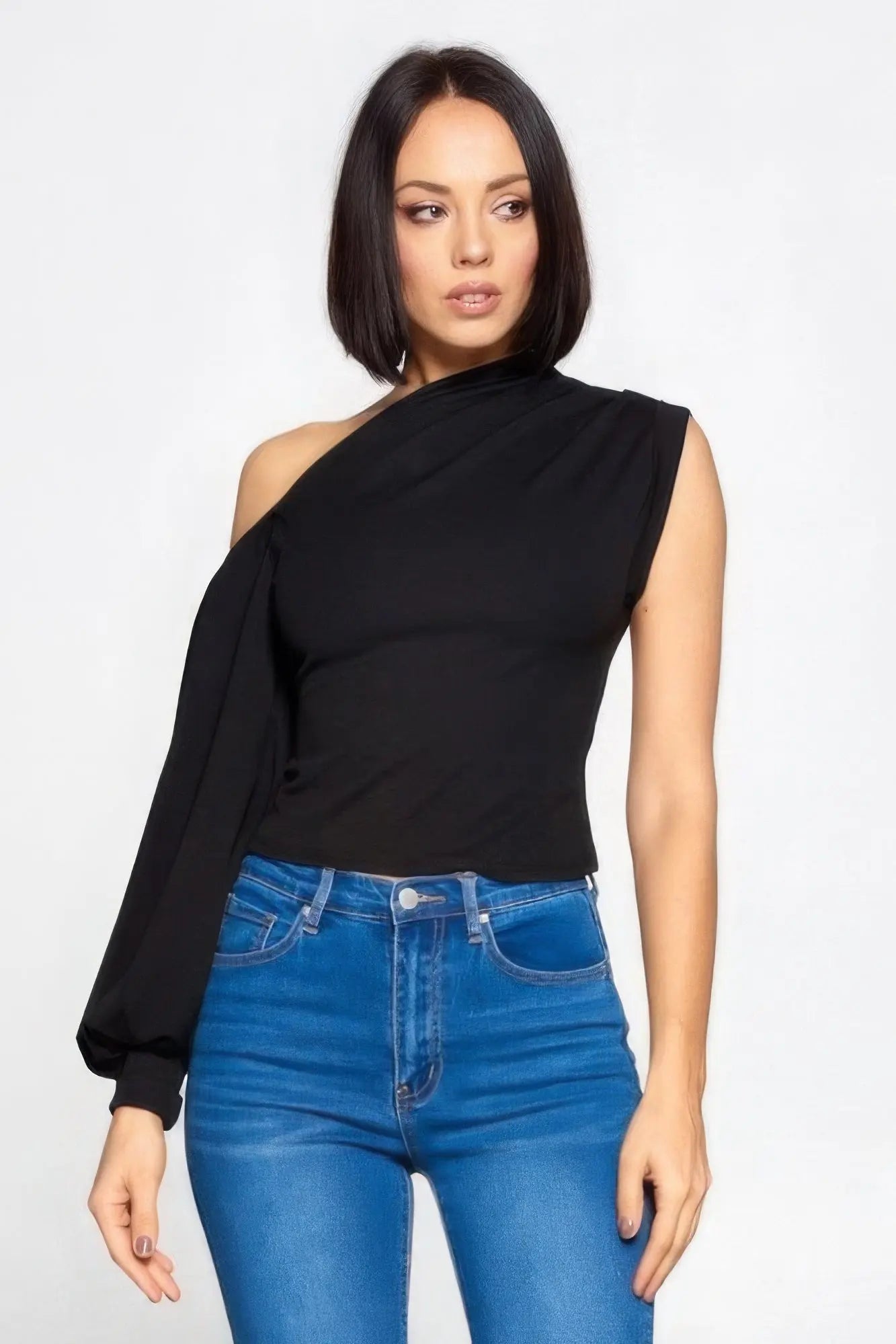 Ladies One-shoulder Top - ThingsWeUseAndLove 