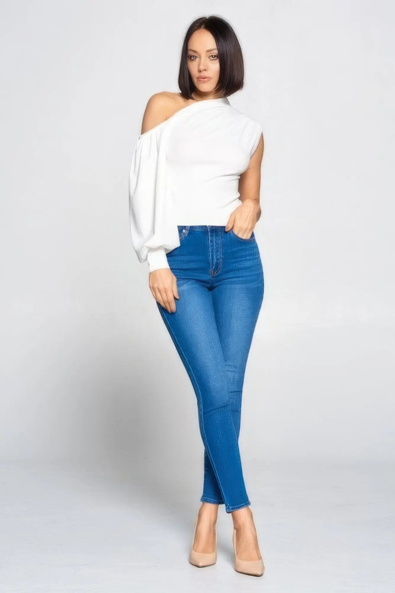 Ladies One-shoulder Top - ThingsWeUseAndLove 