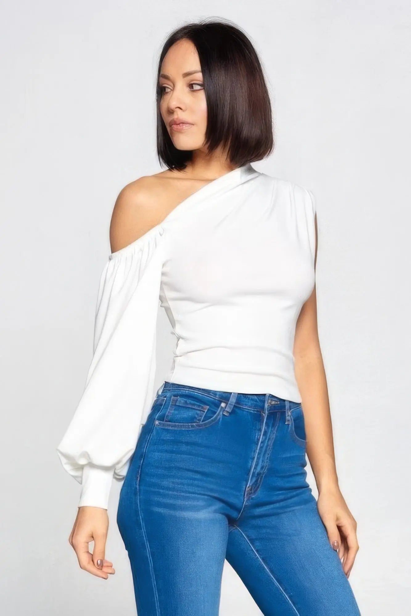 Ladies One-shoulder Top - ThingsWeUseAndLove 