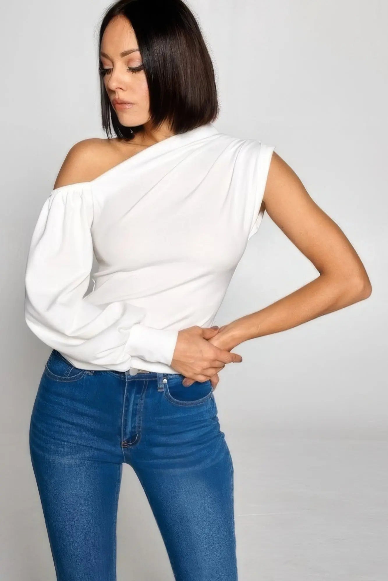 Ladies One-shoulder Top - ThingsWeUseAndLove 