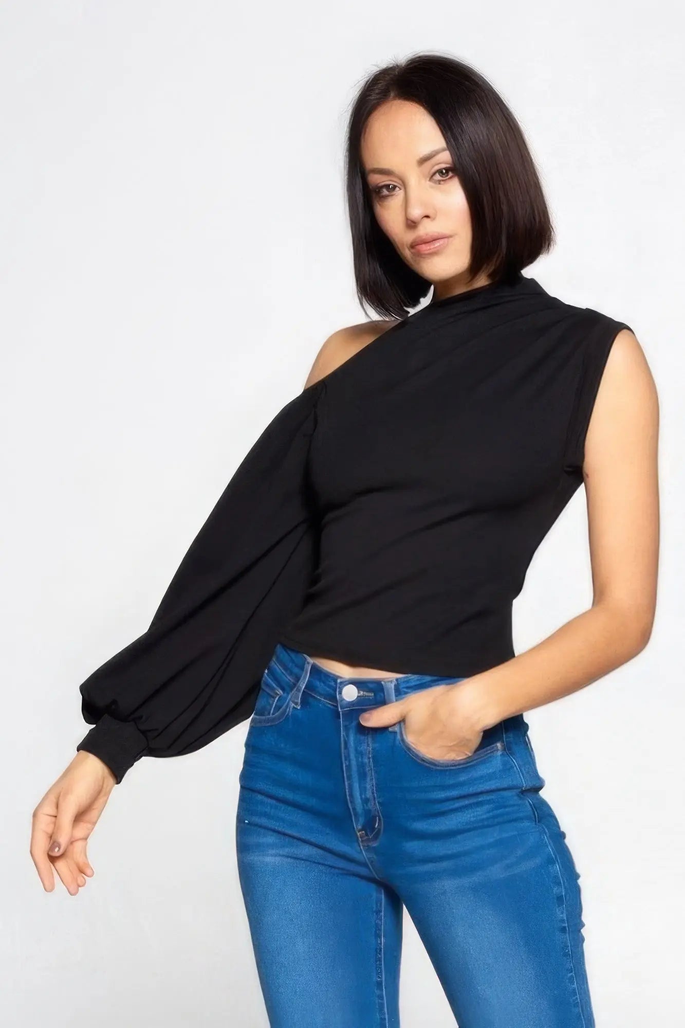 Ladies One-shoulder Top - ThingsWeUseAndLove 