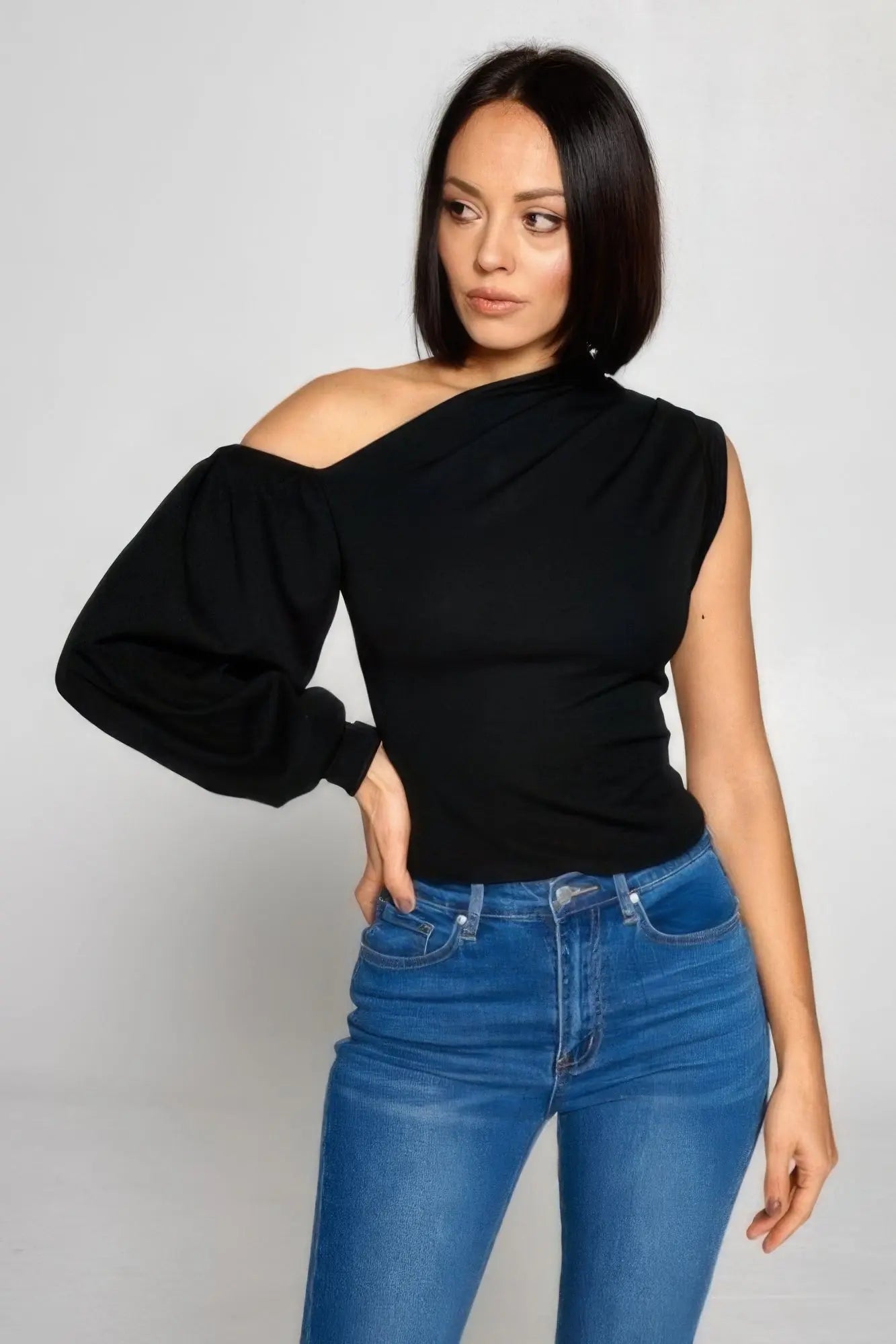 Ladies One-shoulder Top - ThingsWeUseAndLove 