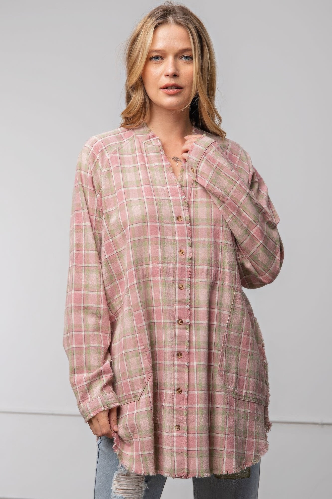 Plaid Cotton Linen Shirt - ThingsWeUseAndLove 