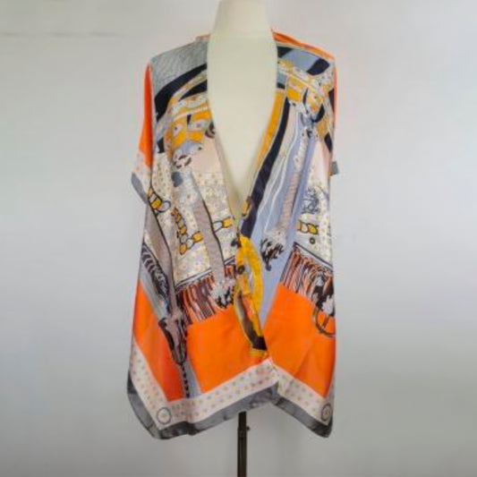 Multi Print Silky Scarf And Shawl - ThingsWeUseAndLove 