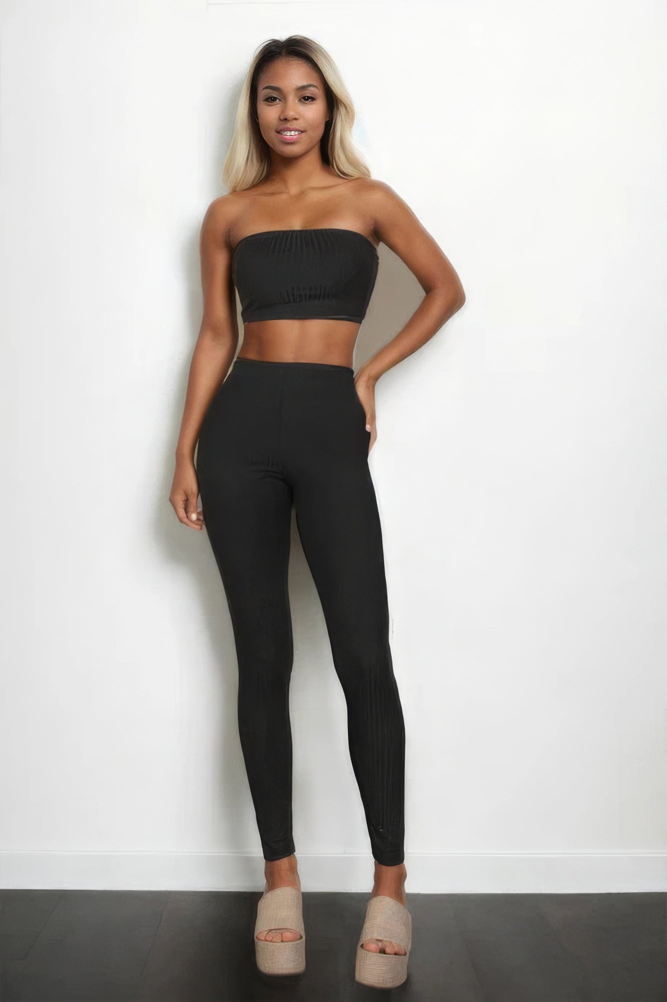 Ribbed Tube Top & Leggings Set - ThingsWeUseAndLove 