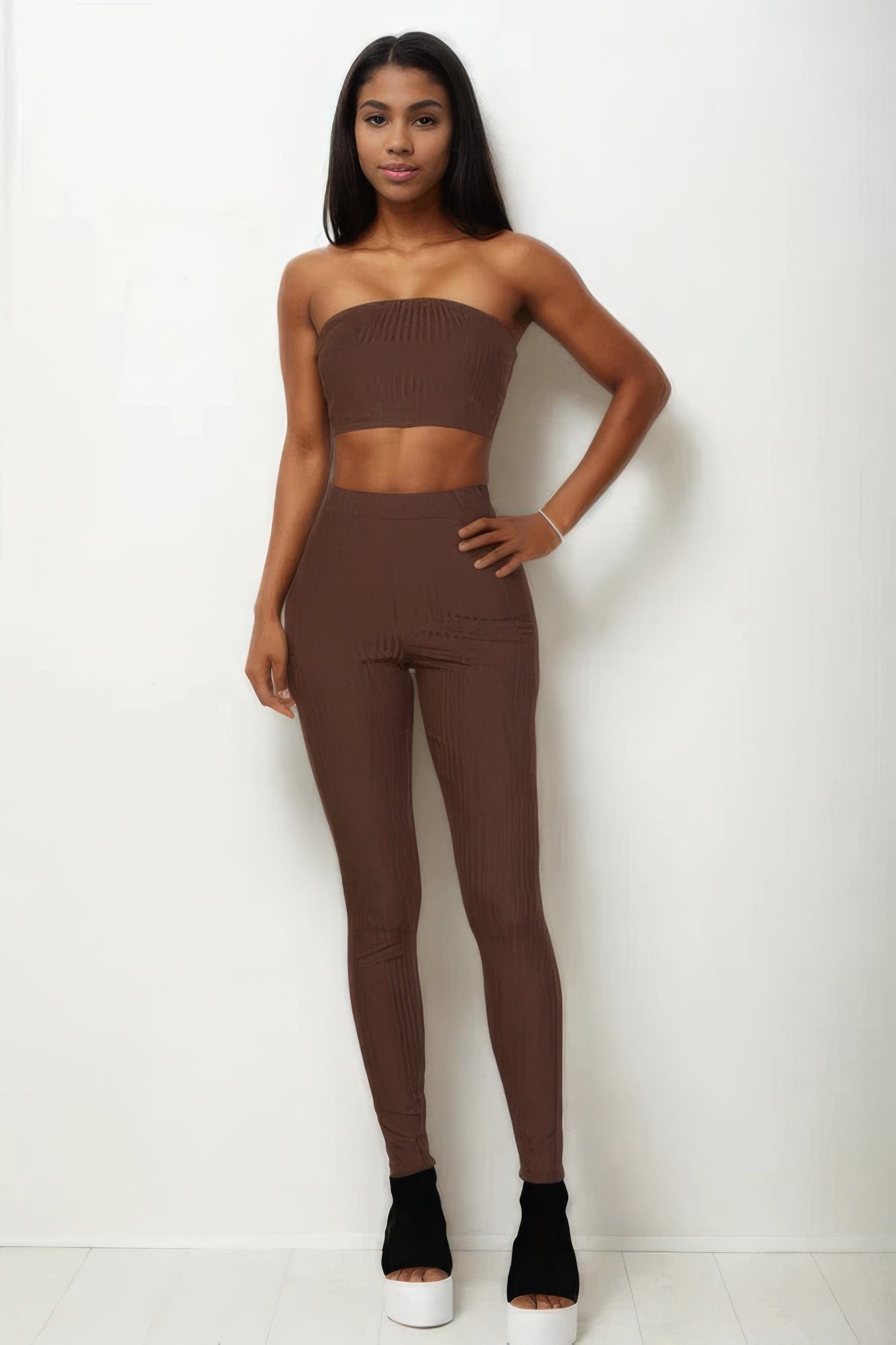 Ribbed Tube Top & Leggings Set - ThingsWeUseAndLove 