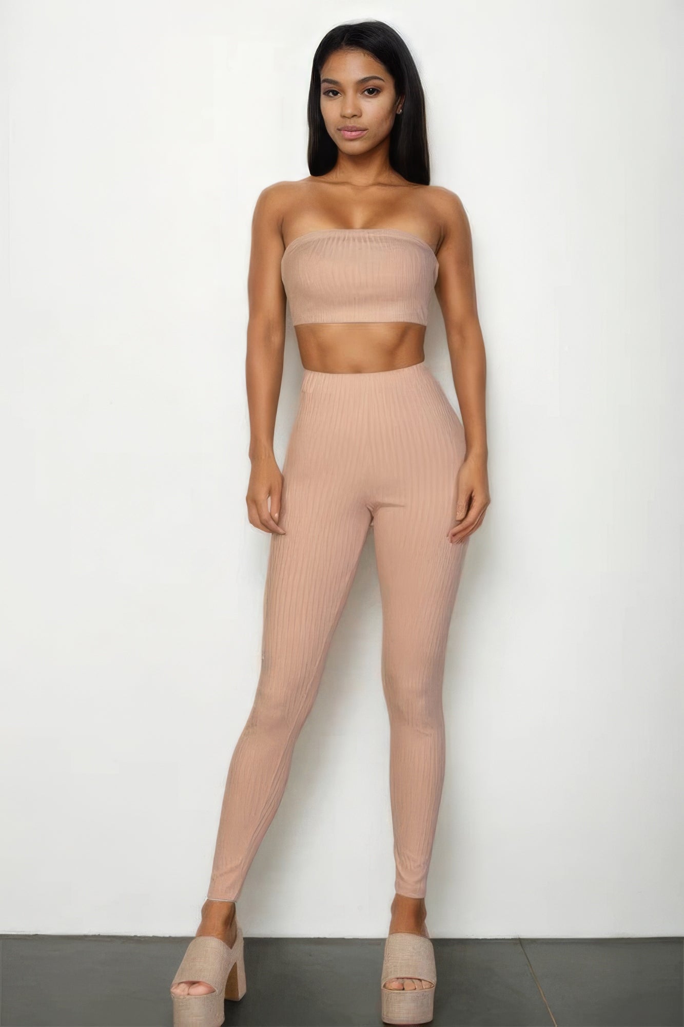 Ribbed Tube Top & Leggings Set - ThingsWeUseAndLove 