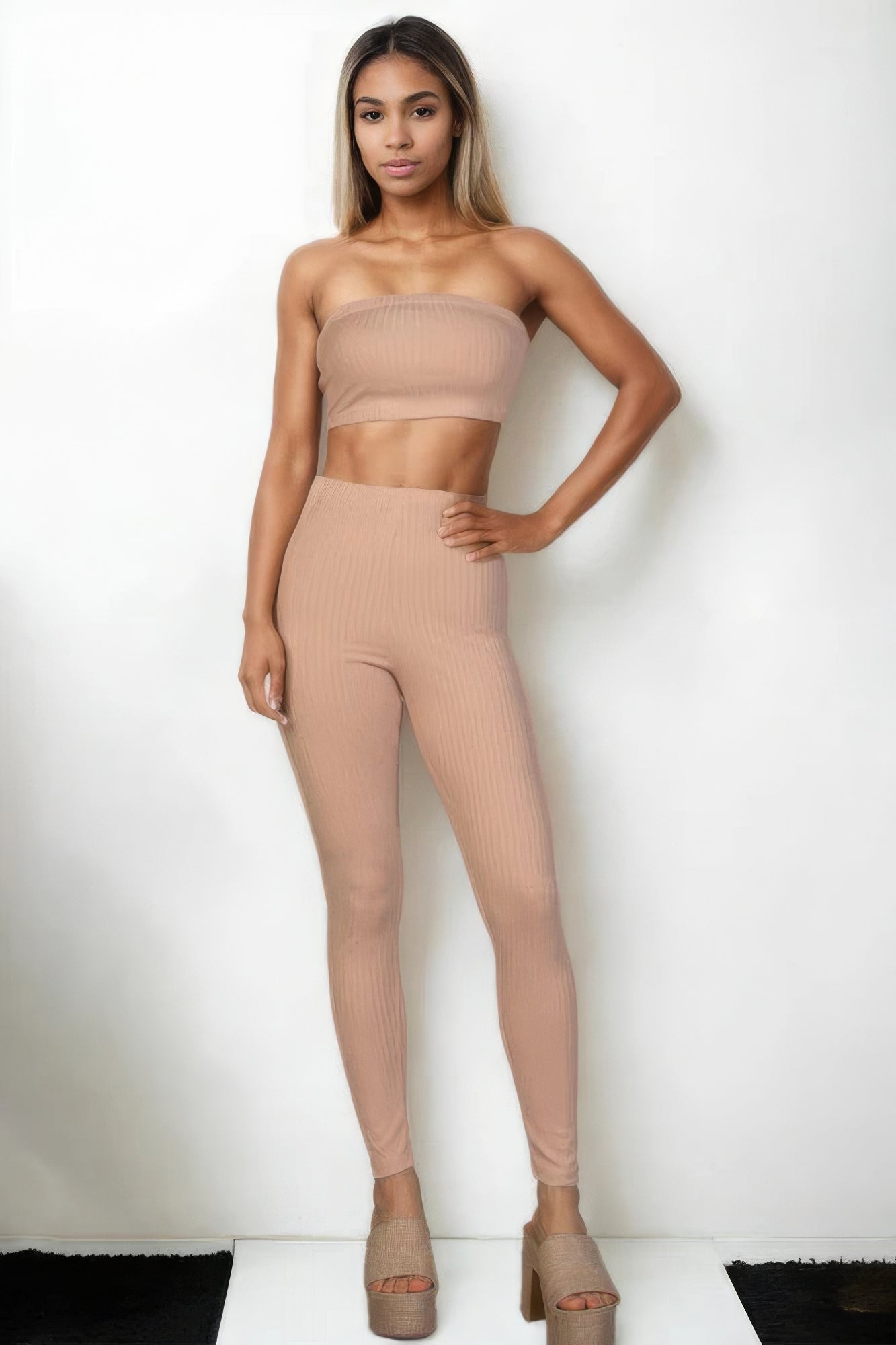 Ribbed Tube Top & Leggings Set - ThingsWeUseAndLove 