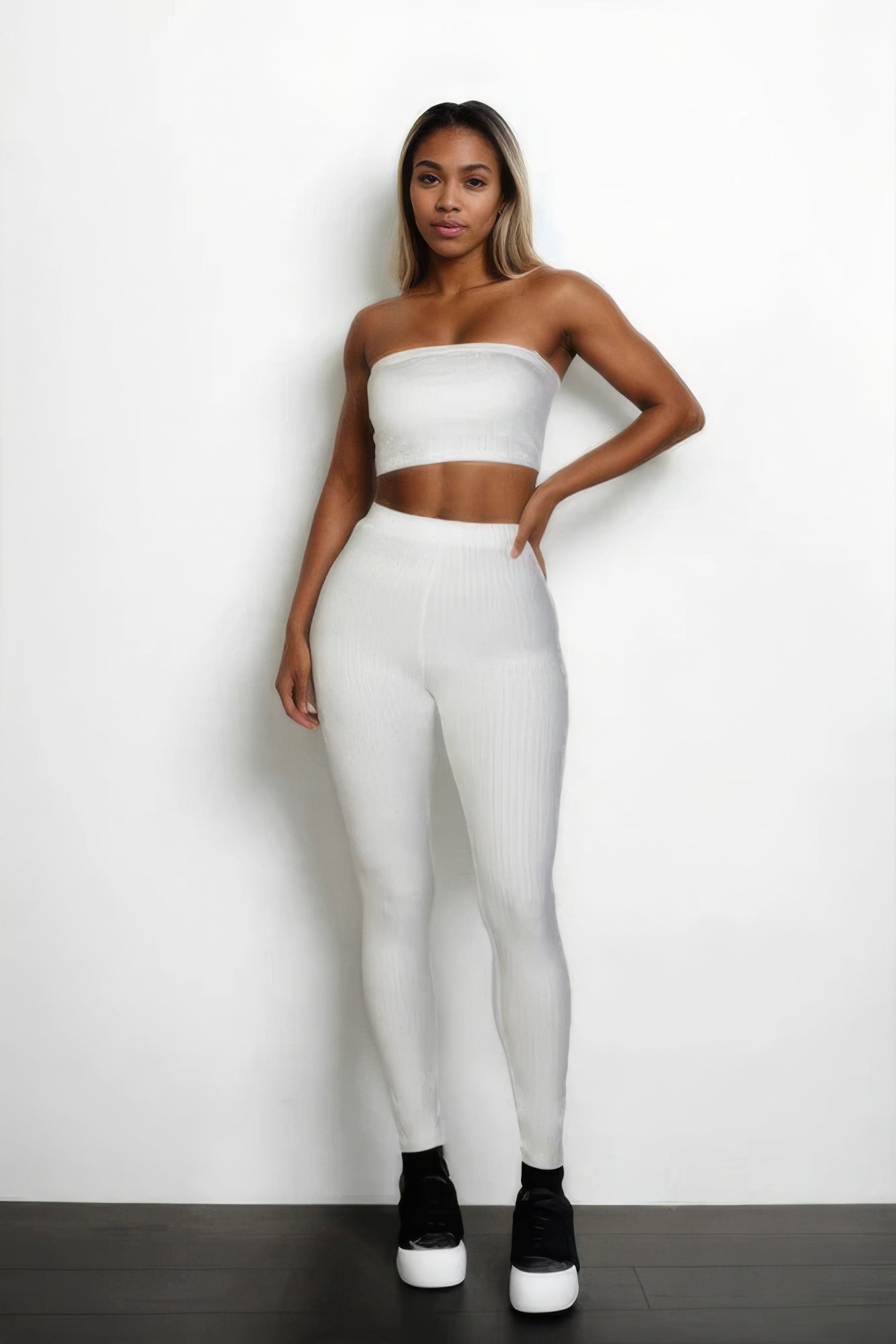 Ribbed Tube Top & Leggings Set - ThingsWeUseAndLove 