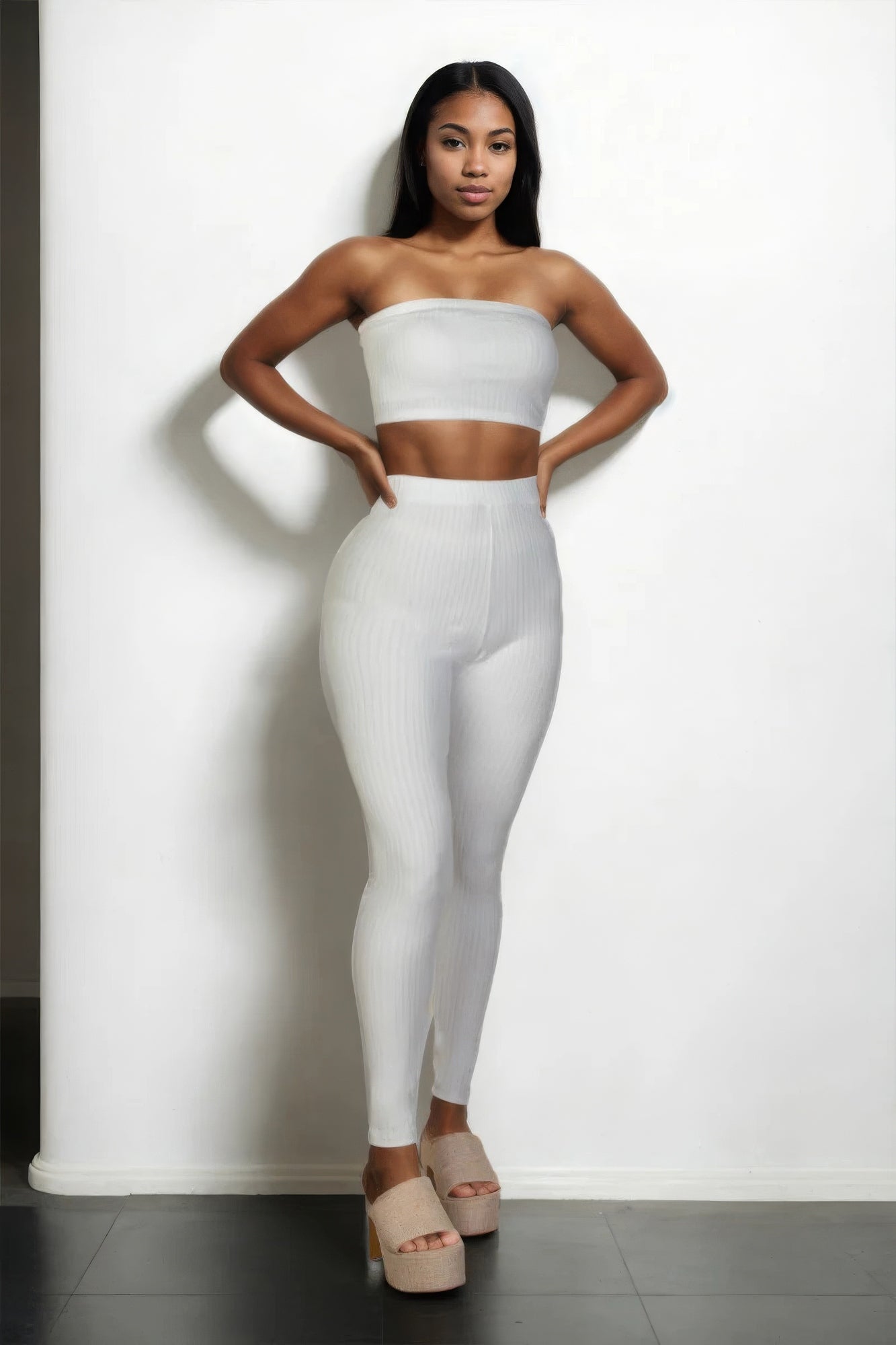 Ribbed Tube Top & Leggings Set - ThingsWeUseAndLove 