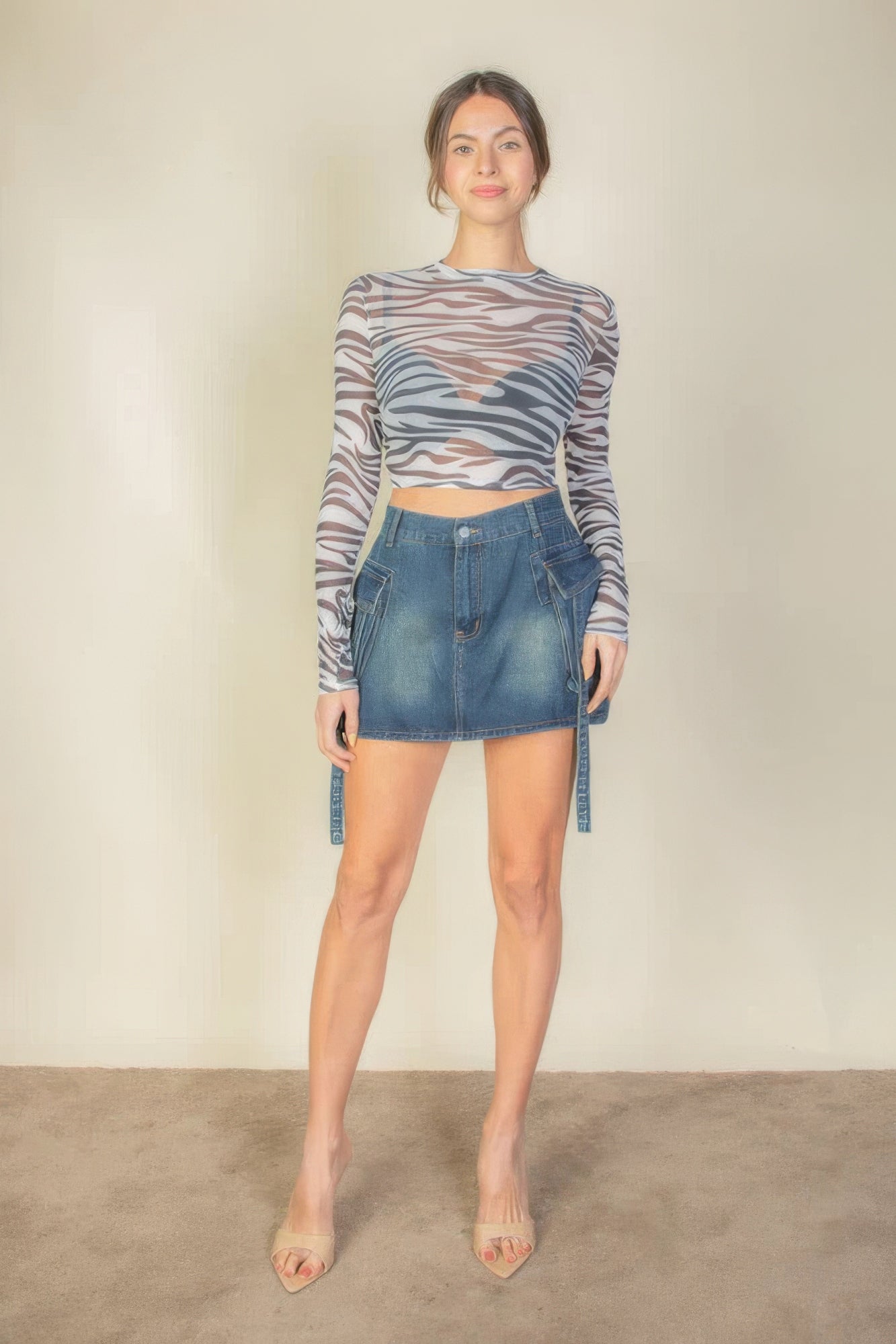 Zebra Print Sexy Sheer Mesh Top - ThingsWeUseAndLove 