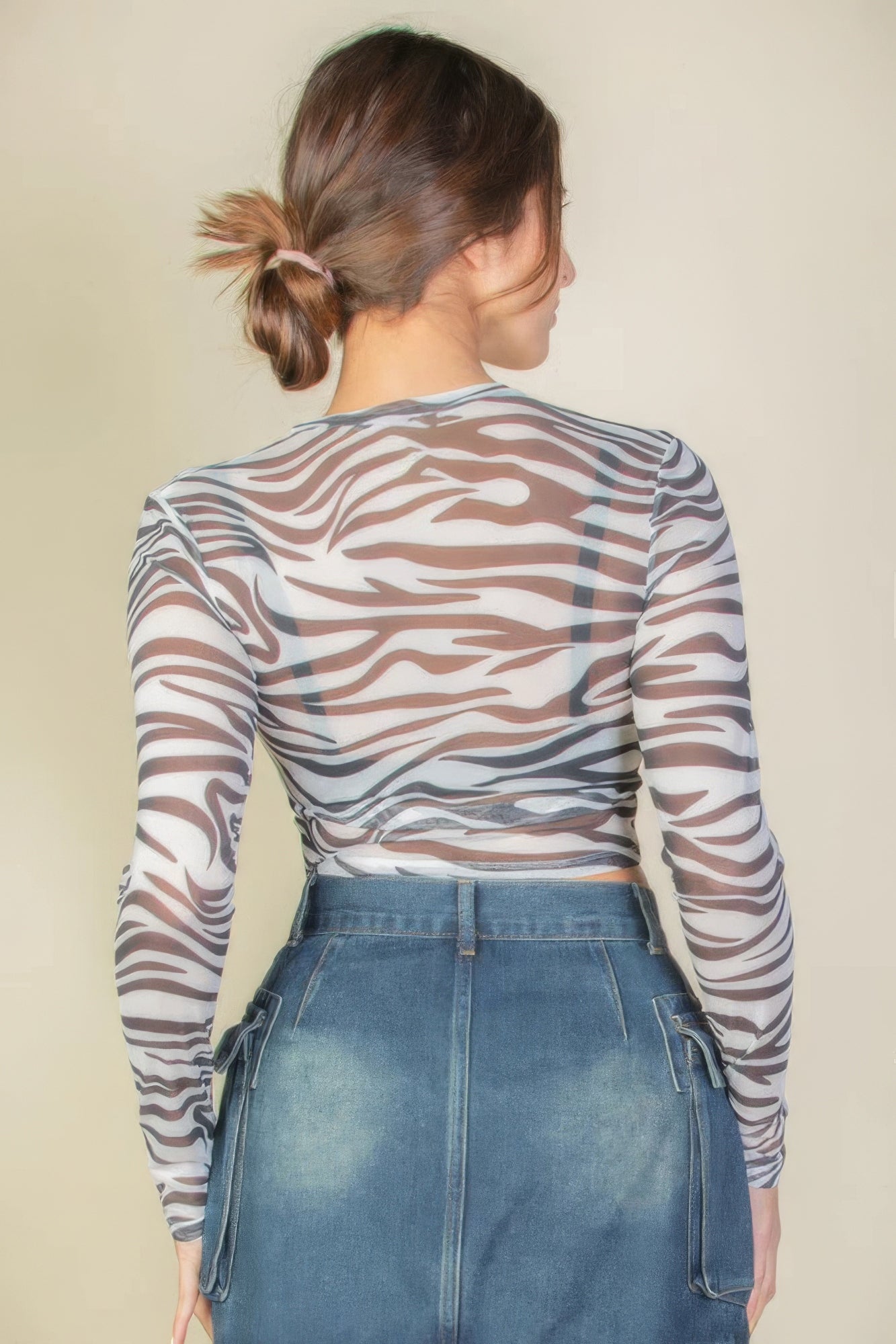 Zebra Print Sexy Sheer Mesh Top - ThingsWeUseAndLove 