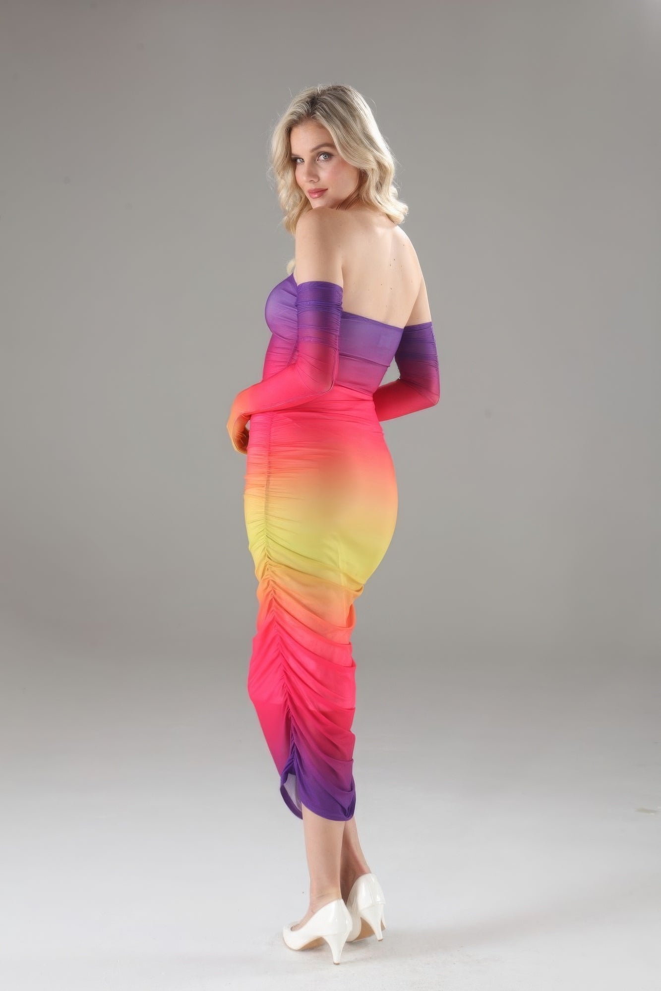 Strapless Dress With Gloves - ThingsWeUseAndLove 