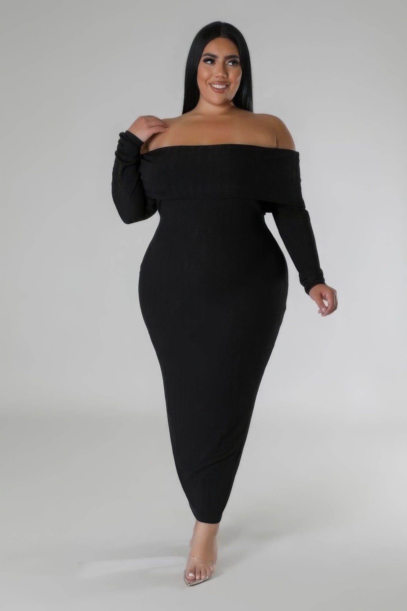 Off Shoulders Stretch Dress - ThingsWeUseAndLove 