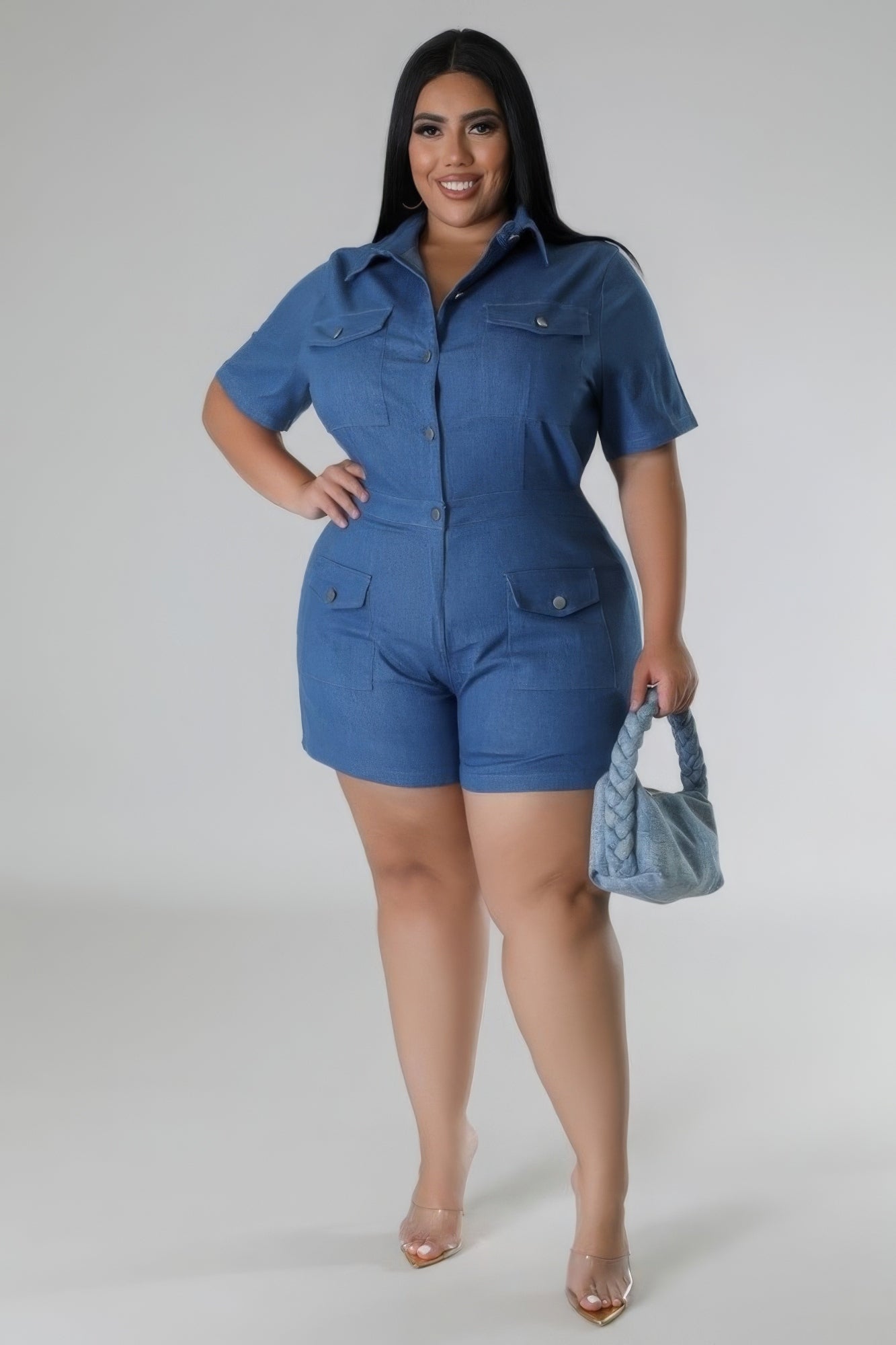 Semi-stretch Romper - ThingsWeUseAndLove 