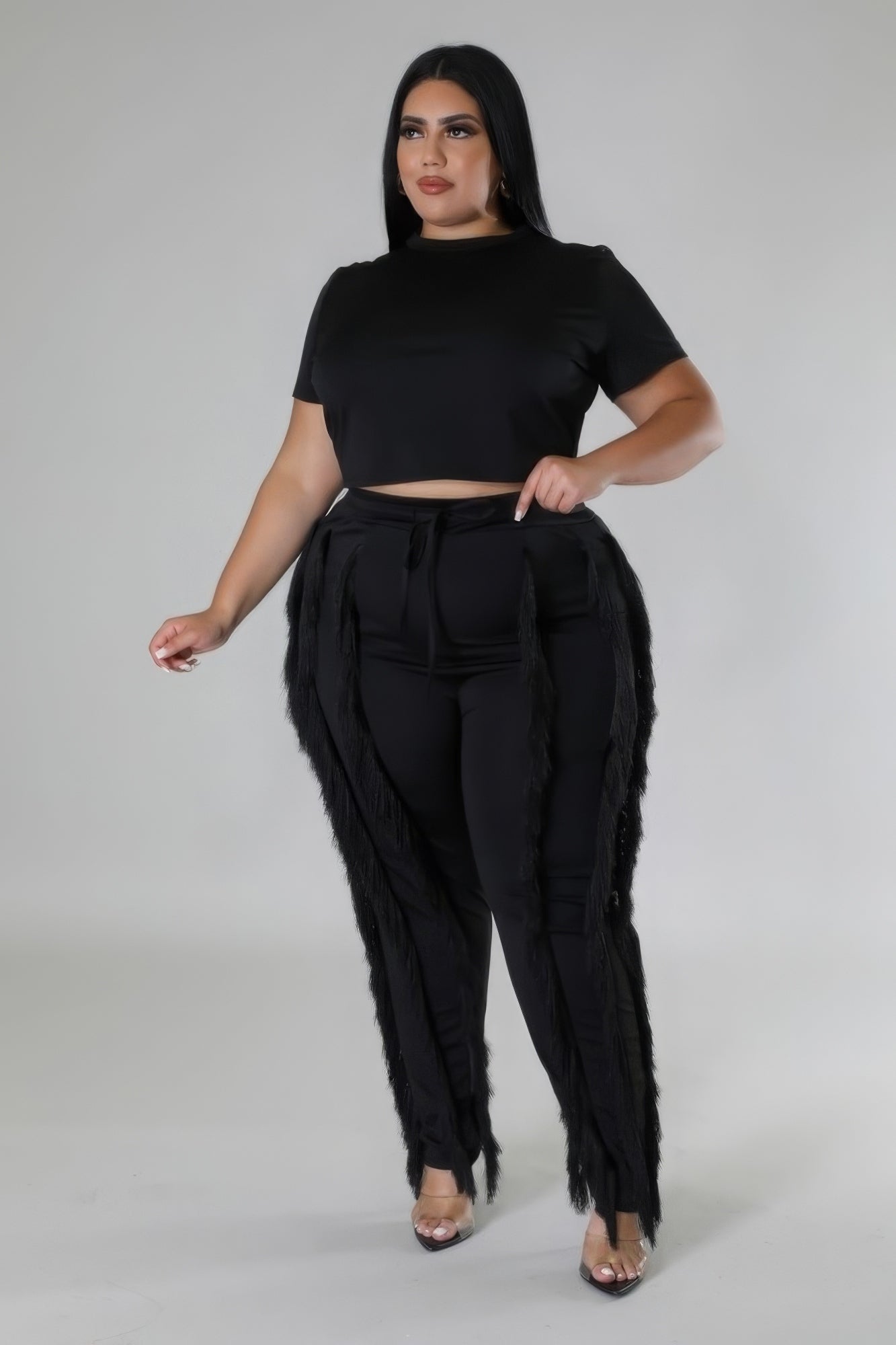 Crop Top Two-piece Set - ThingsWeUseAndLove 