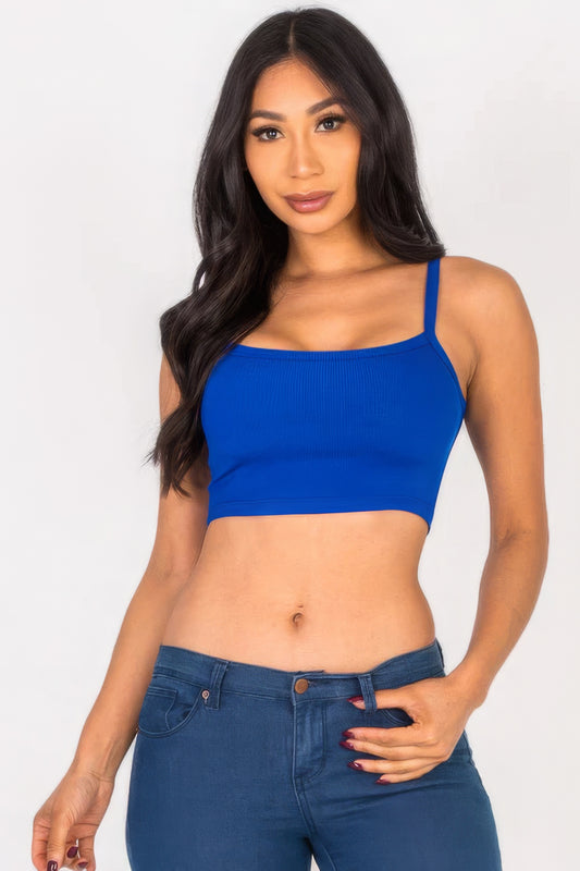 Ribbed Knit Cami Crop Top - ThingsWeUseAndLove 