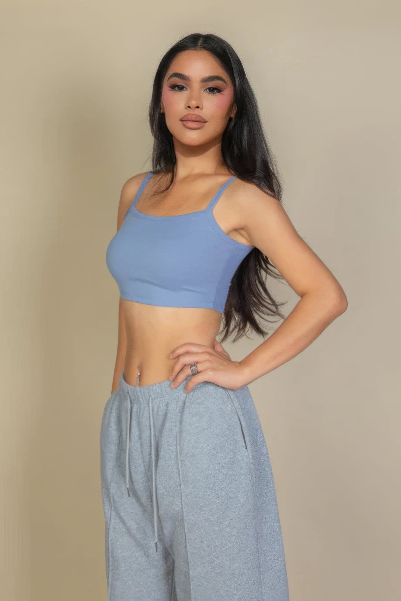 Ribbed Knit Cami Crop Top - ThingsWeUseAndLove 