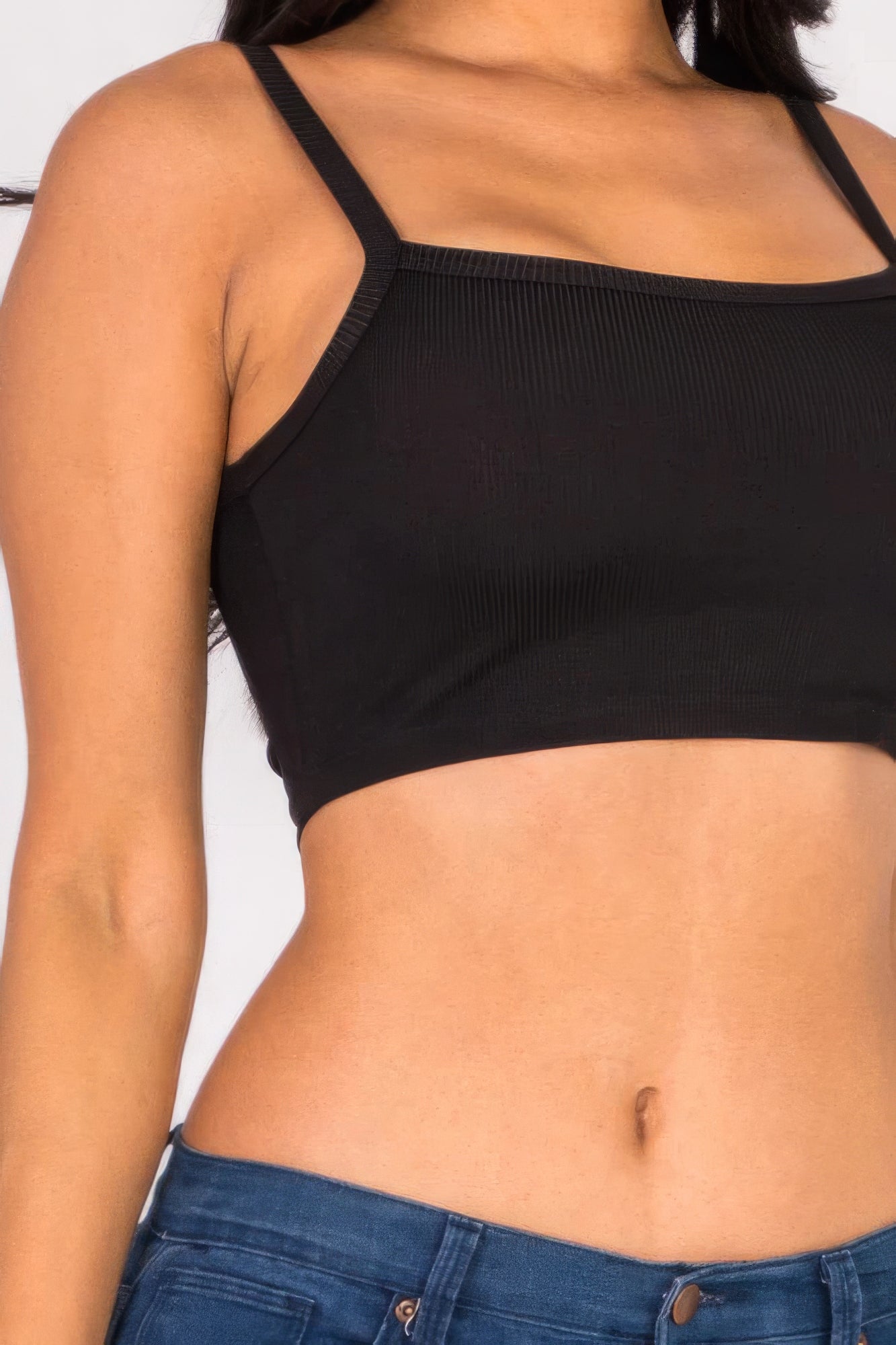 Ribbed Knit Cami Crop Top - ThingsWeUseAndLove 