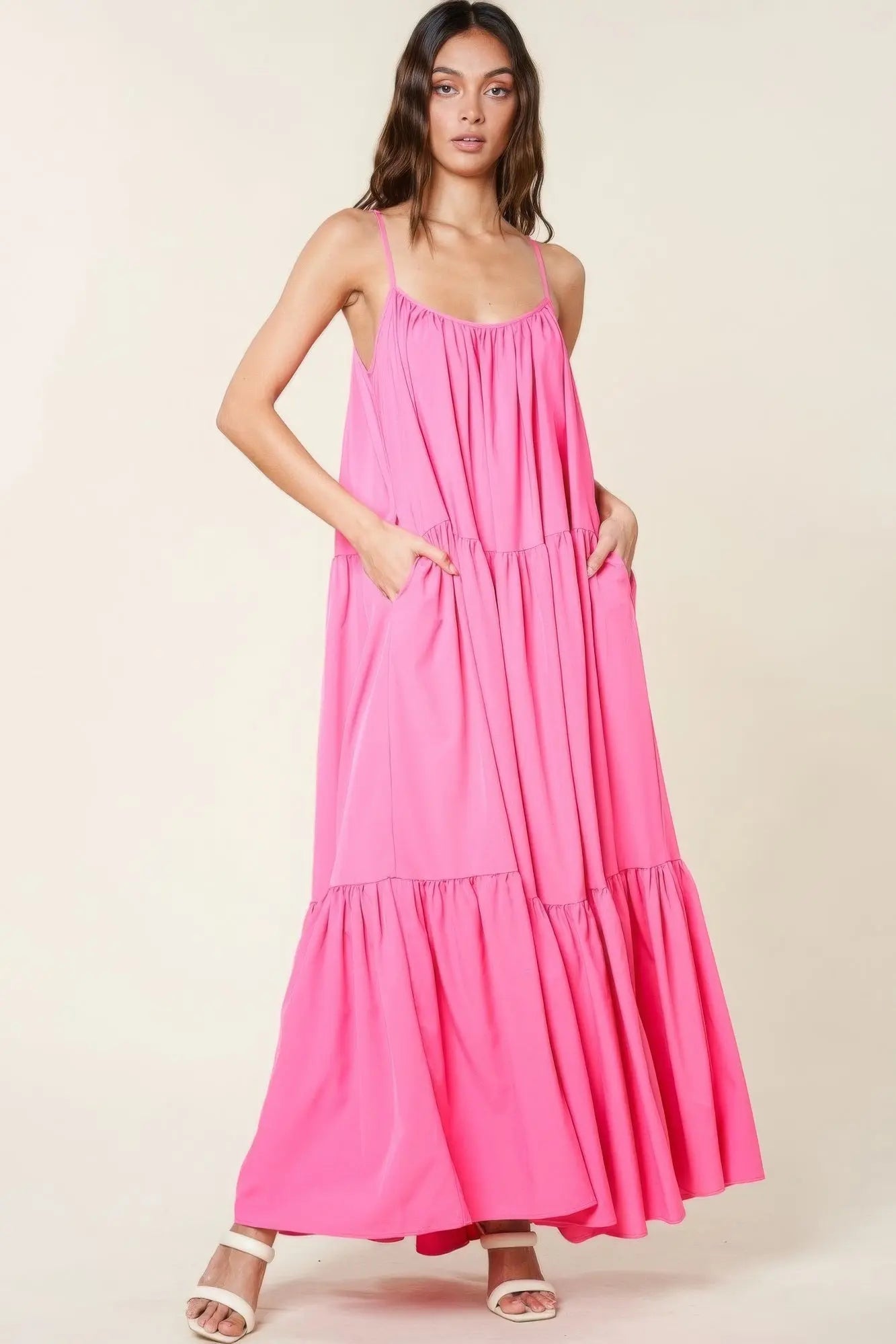 Maxi Sun Dress With Pockets - ThingsWeUseAndLove 