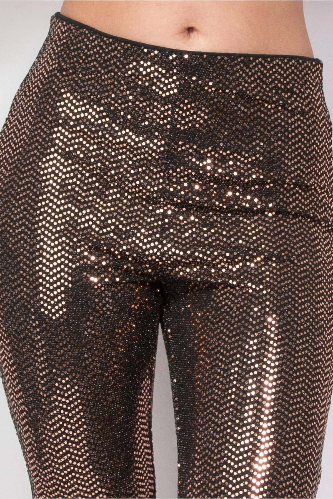 Sequined Fit & Flare Midrise Pants - ThingsWeUseAndLove 