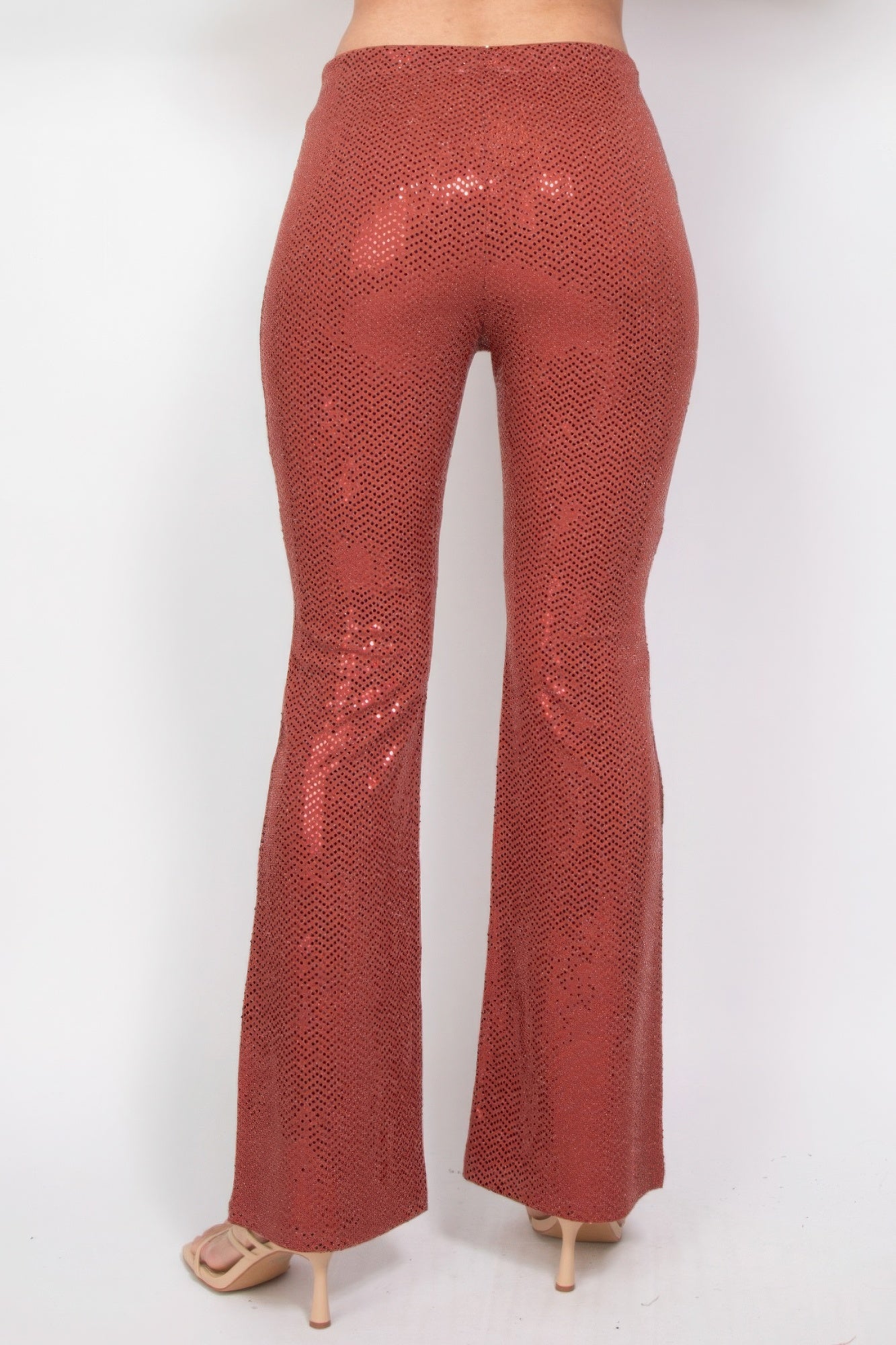 Sequined Fit & Flare Midrise Pants - ThingsWeUseAndLove 