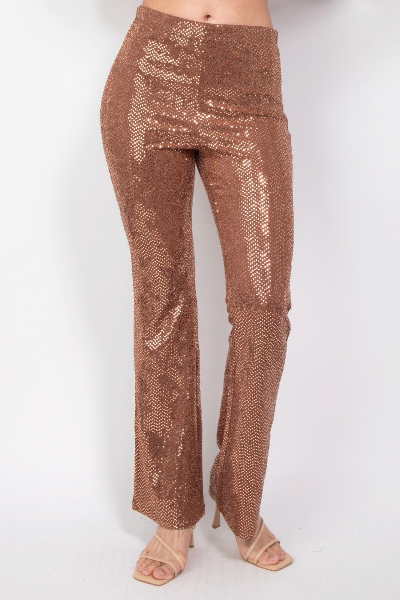 Sequined Fit & Flare Midrise Pants - ThingsWeUseAndLove 