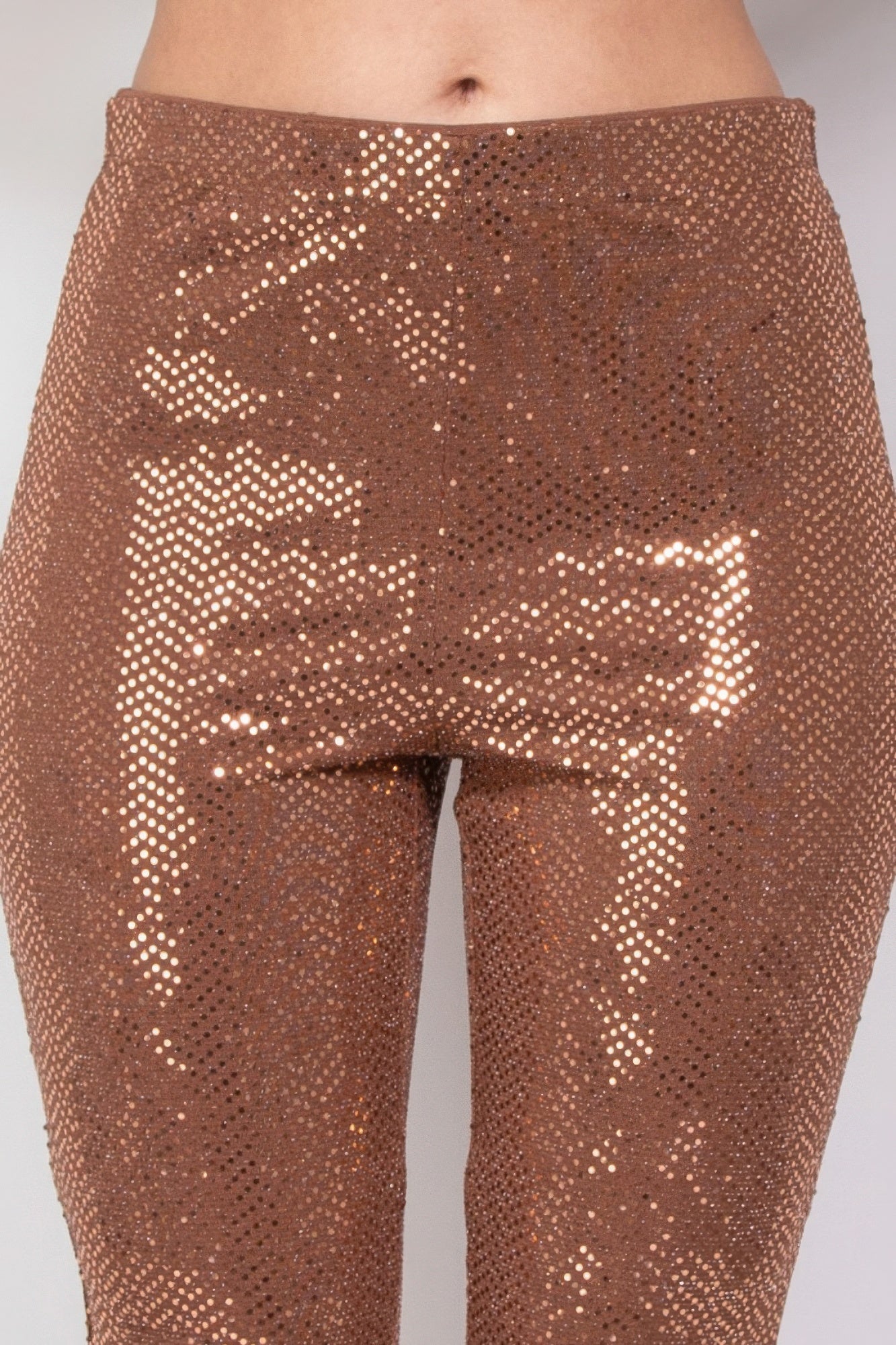 Sequined Fit & Flare Midrise Pants - ThingsWeUseAndLove 