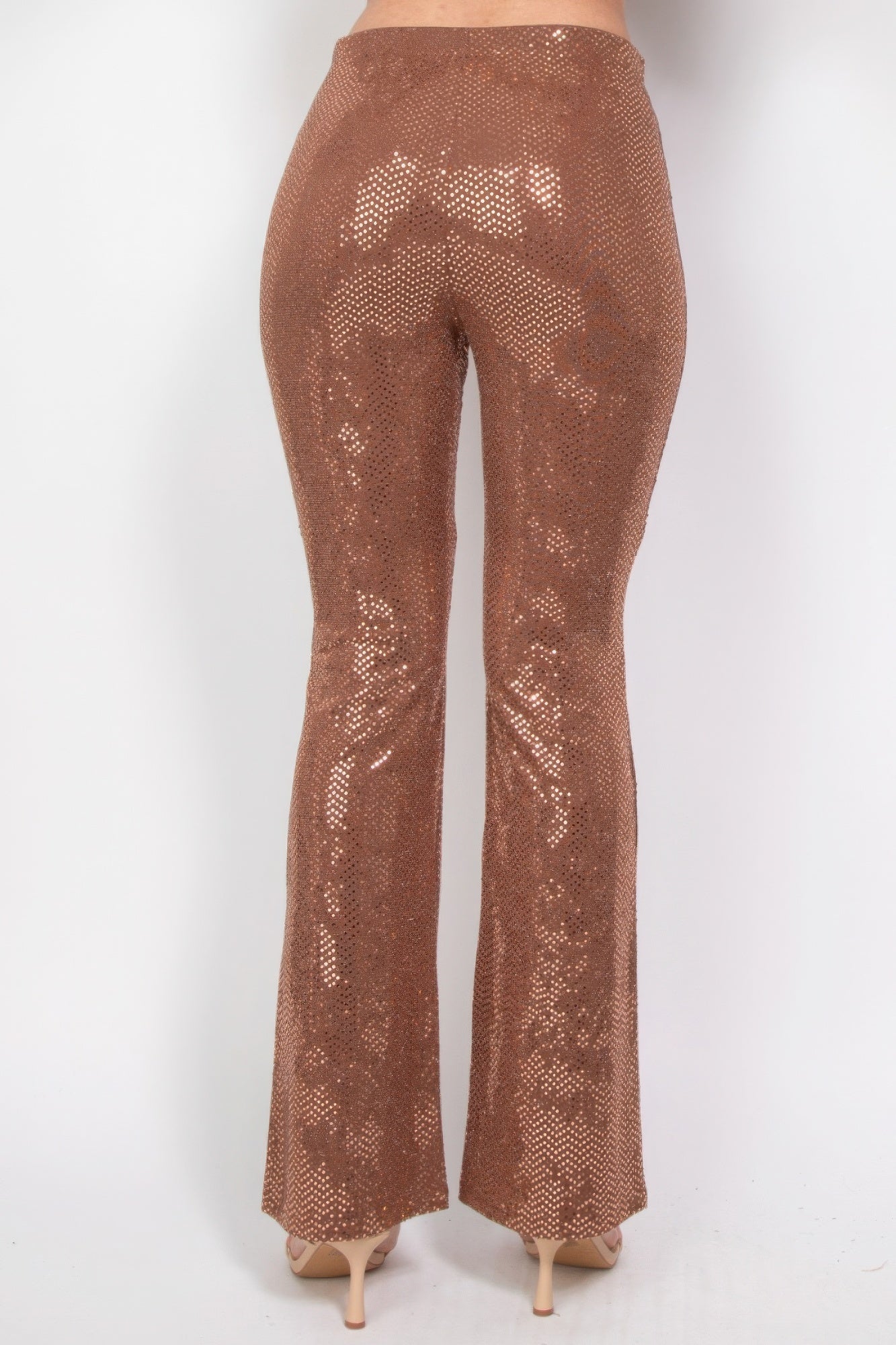 Sequined Fit & Flare Midrise Pants - ThingsWeUseAndLove 