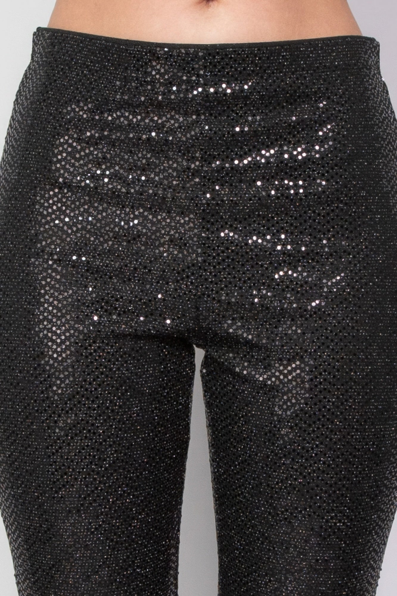 Sequined Fit & Flare Midrise Pants - ThingsWeUseAndLove 