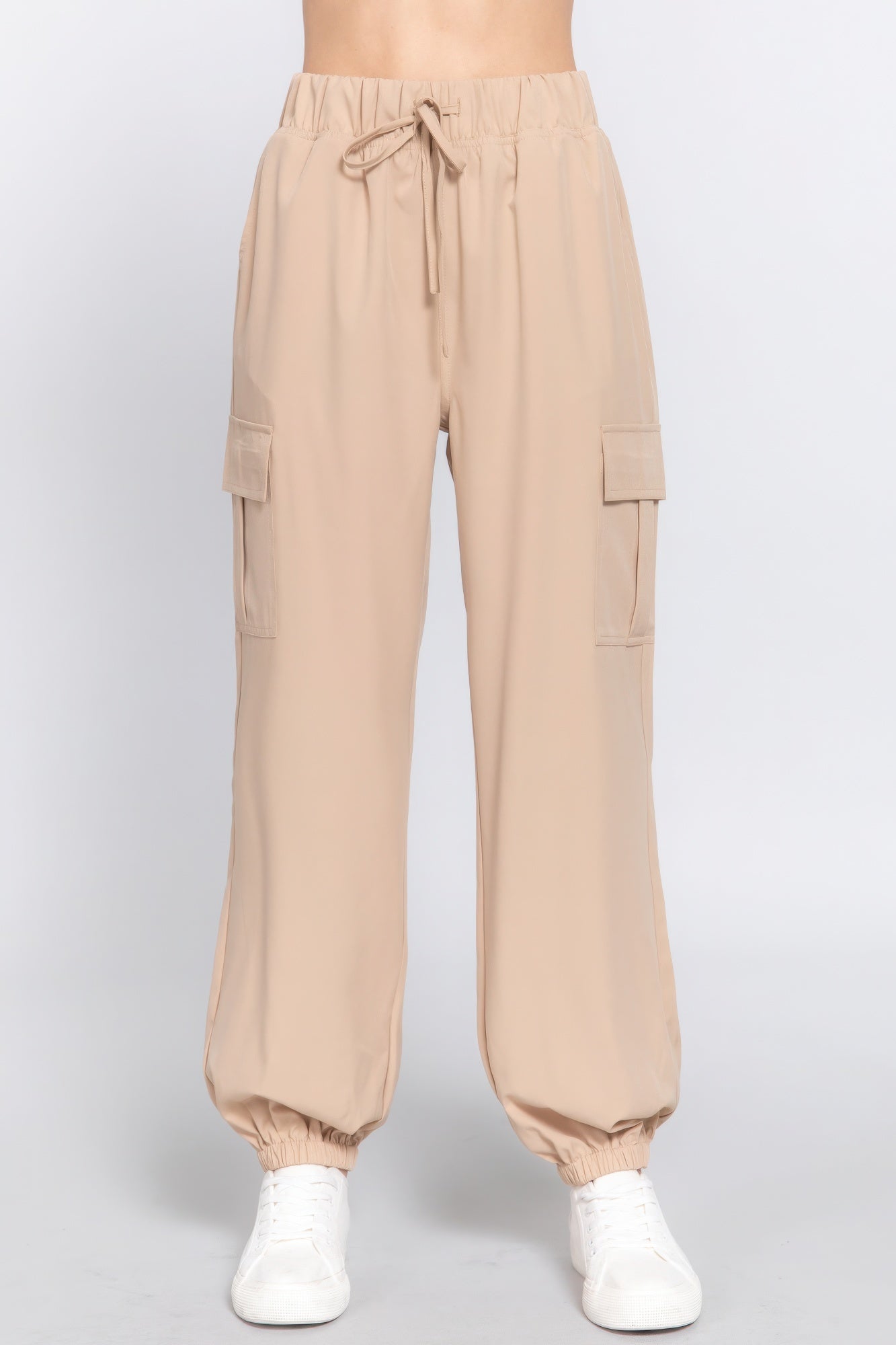 Light Weight Stretch Woven Cargo Jogger Pants - ThingsWeUseAndLove 