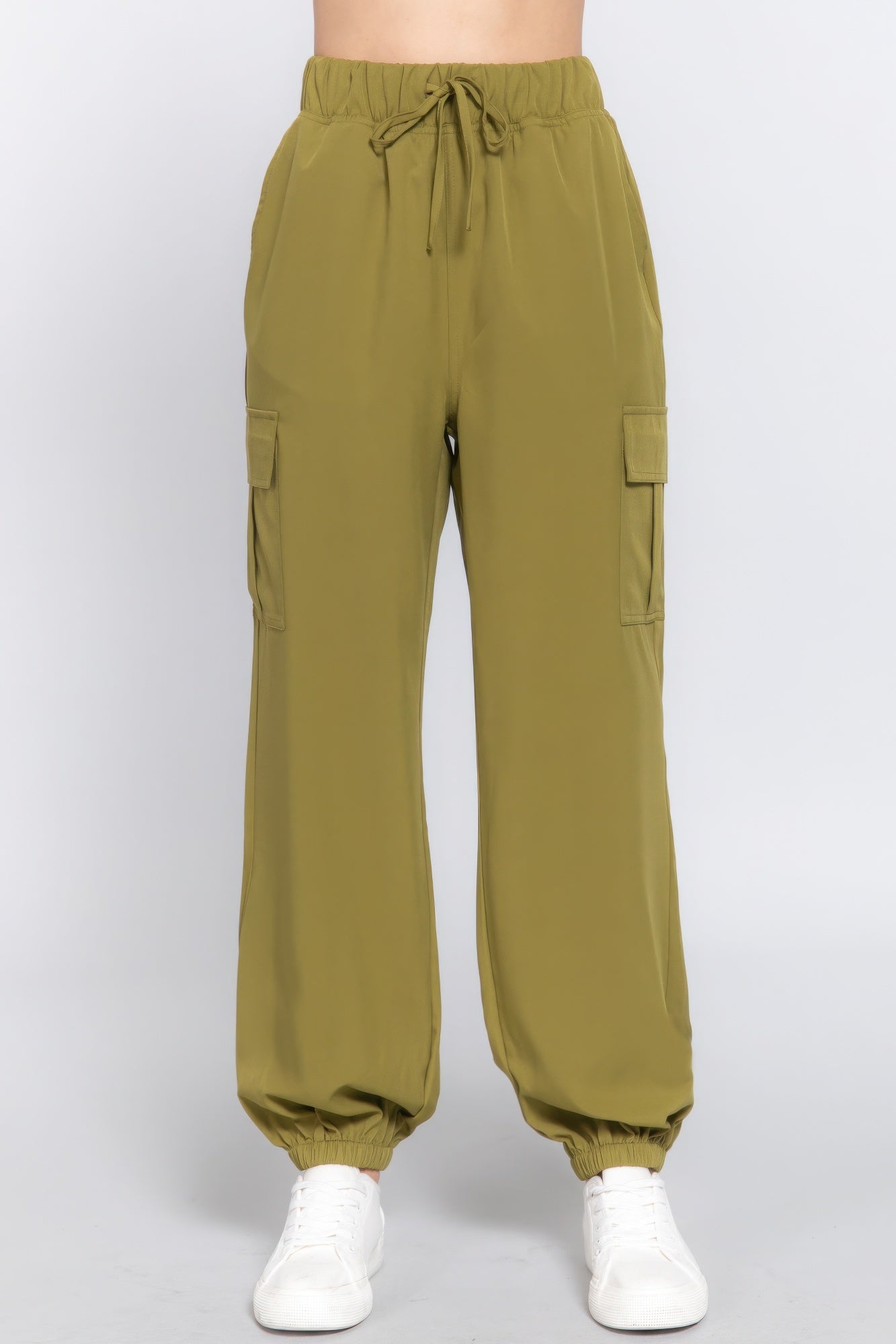 Light Weight Stretch Woven Cargo Jogger Pants - ThingsWeUseAndLove 