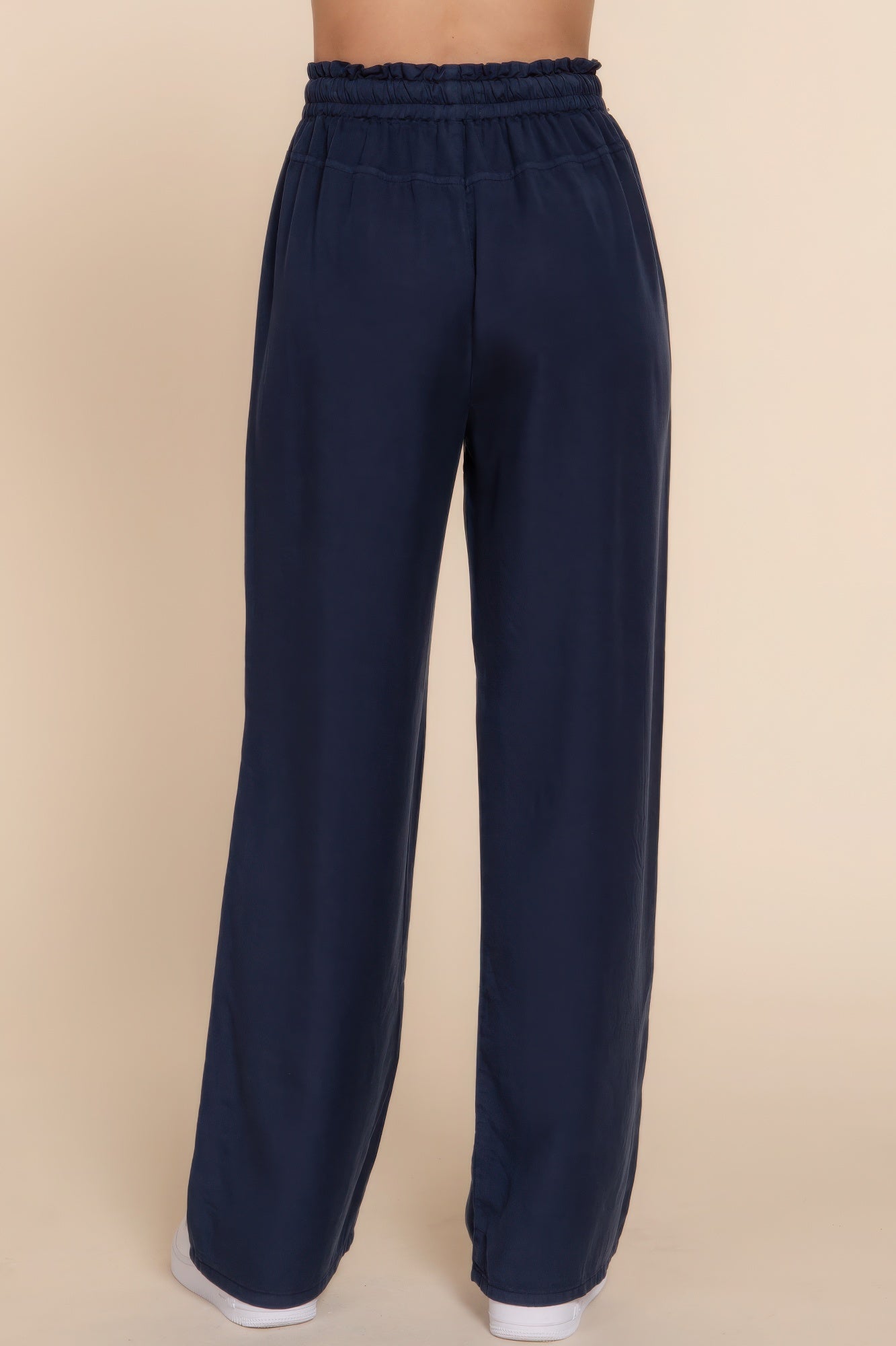 Elastic Waist Tencel Long Pants - ThingsWeUseAndLove 