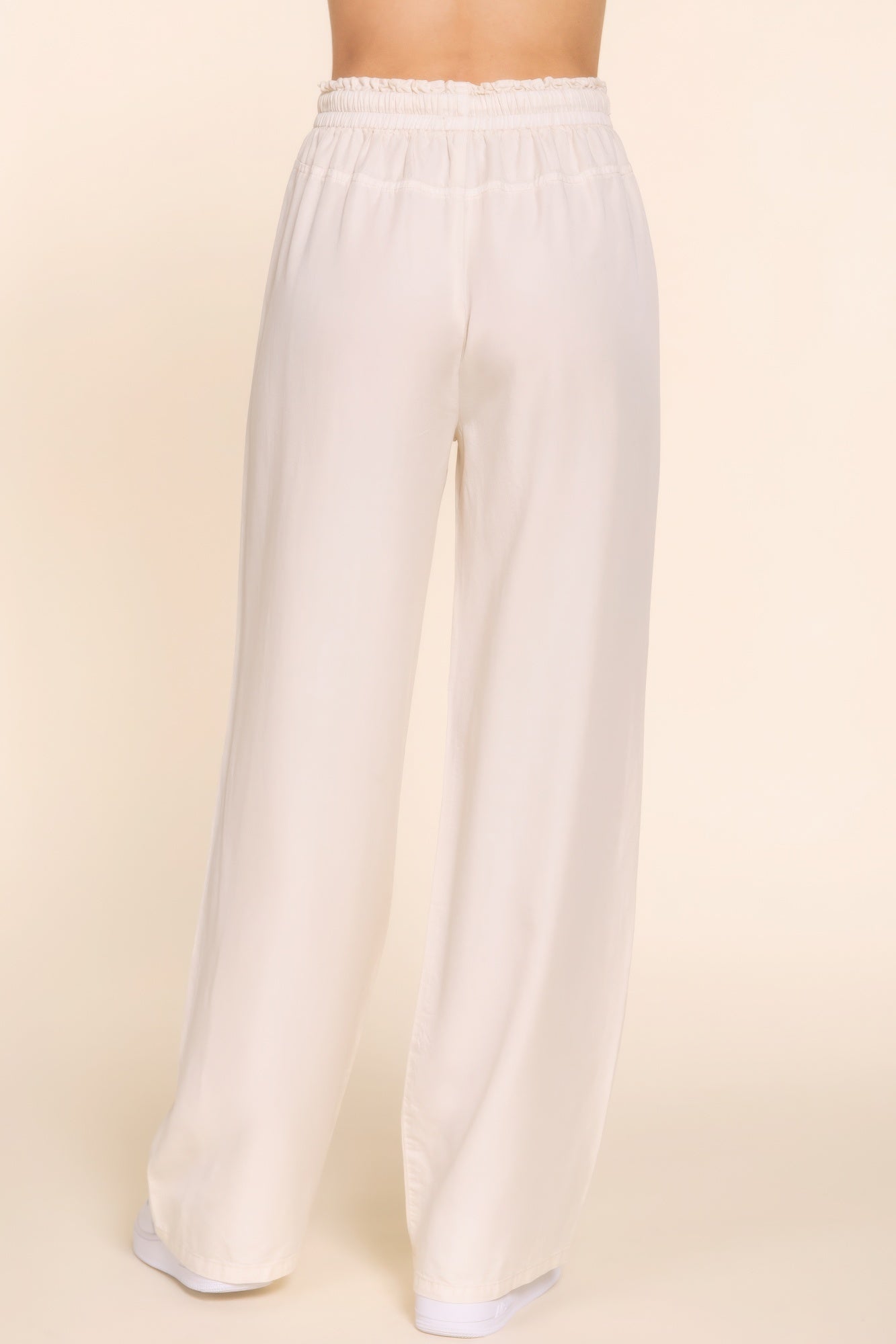 Elastic Waist Tencel Long Pants - ThingsWeUseAndLove 