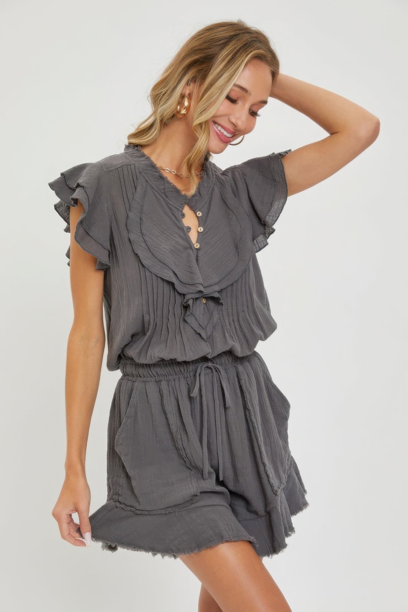 Ruffle Romper - ThingsWeUseAndLove 