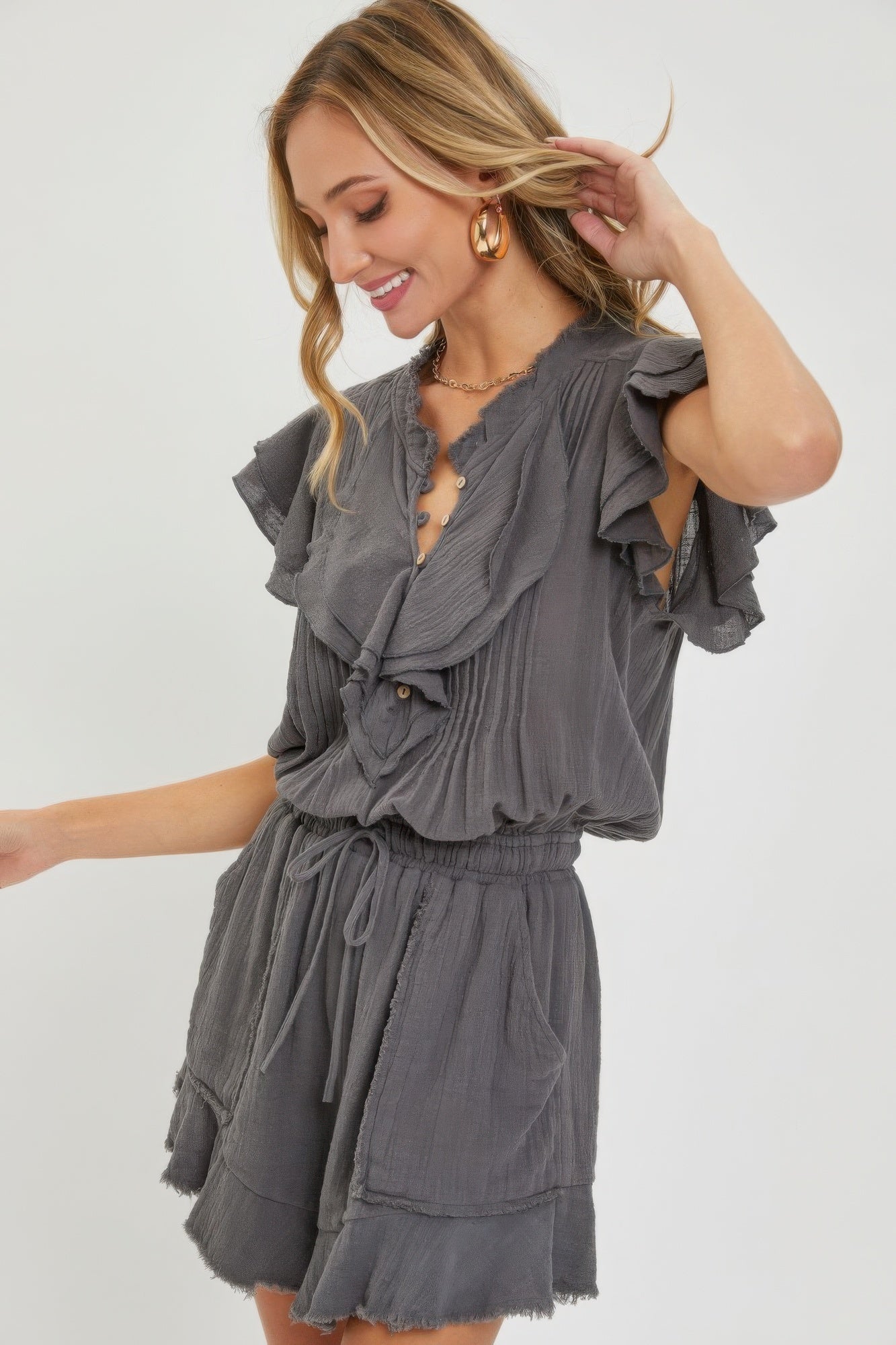 Ruffle Romper - ThingsWeUseAndLove 